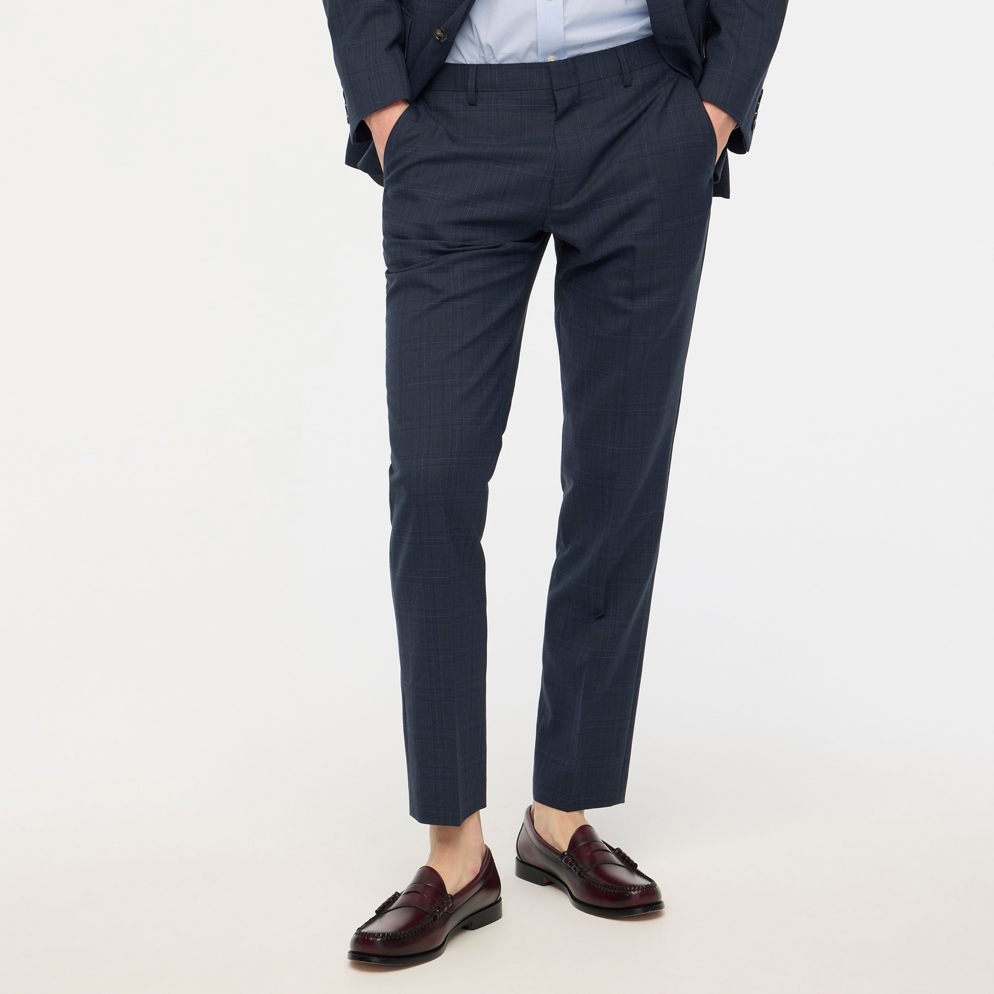 Slim-fit Thompson plaid suit pant
