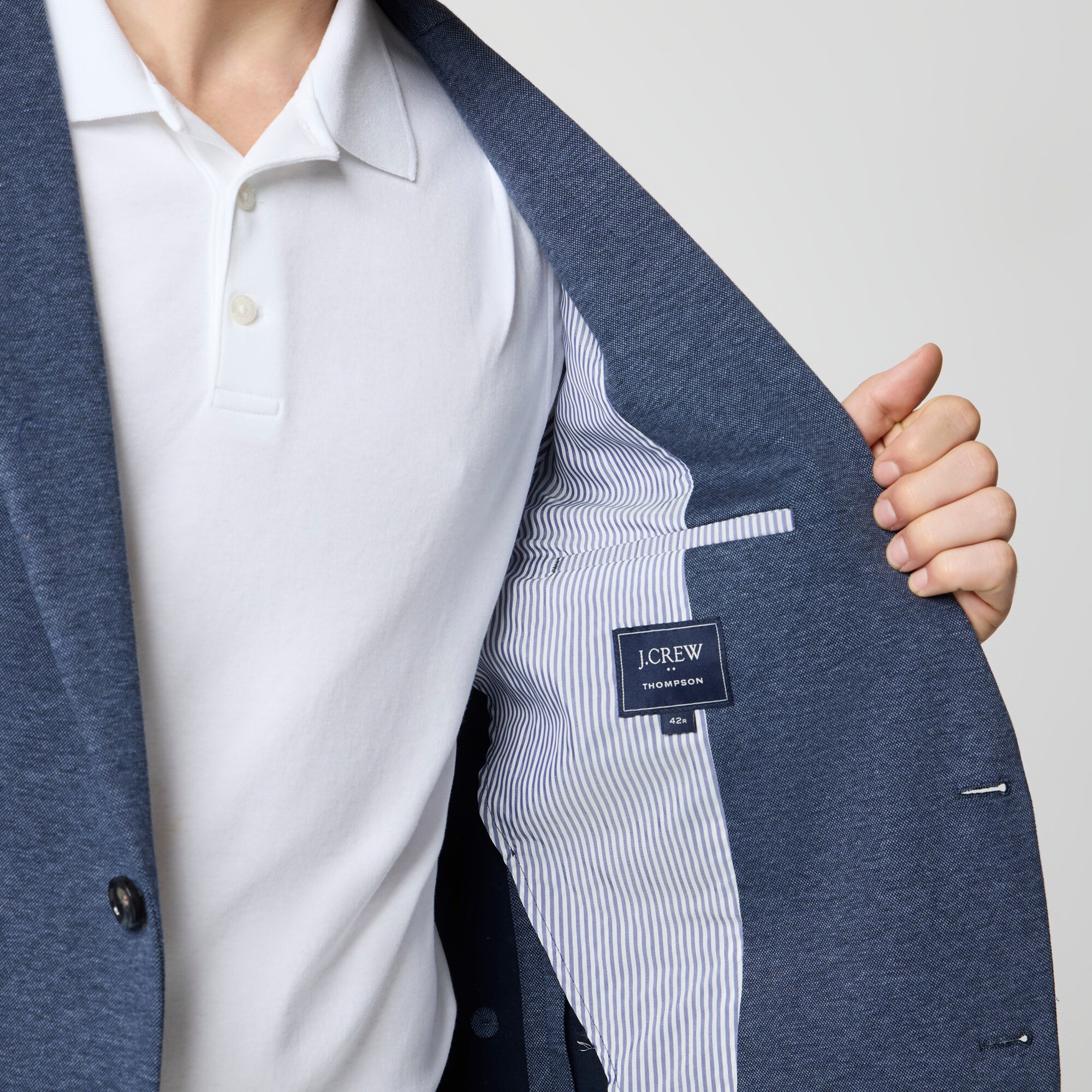 Slim-fit Thompson knit blazer