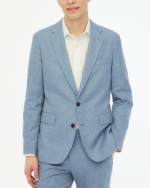  Textured slim-fit Thompson suit jacket