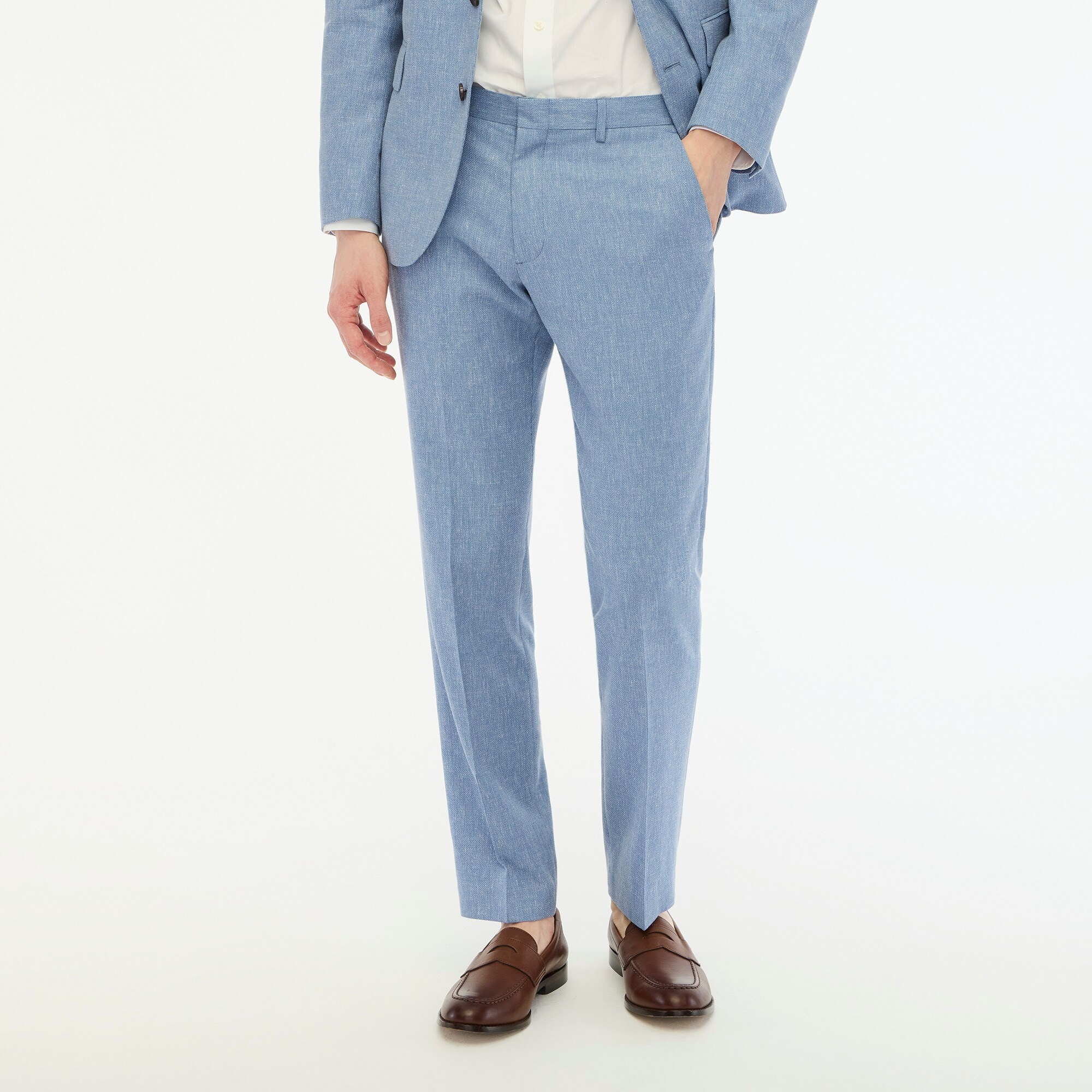 mens Textured slim-fit Thompson suit pant