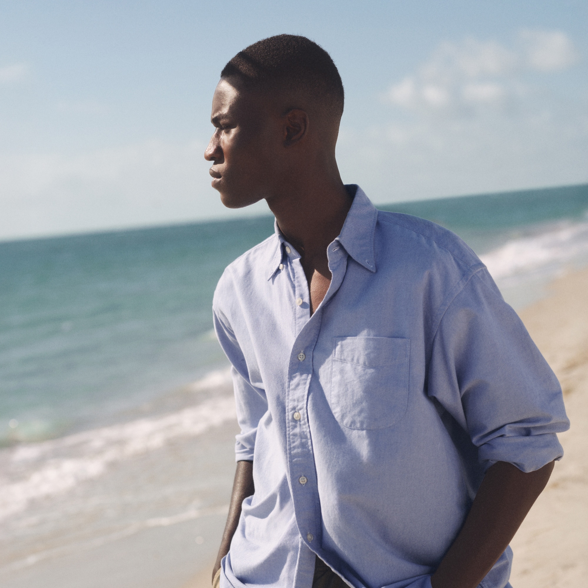 mens Secret Wash cotton poplin shirt