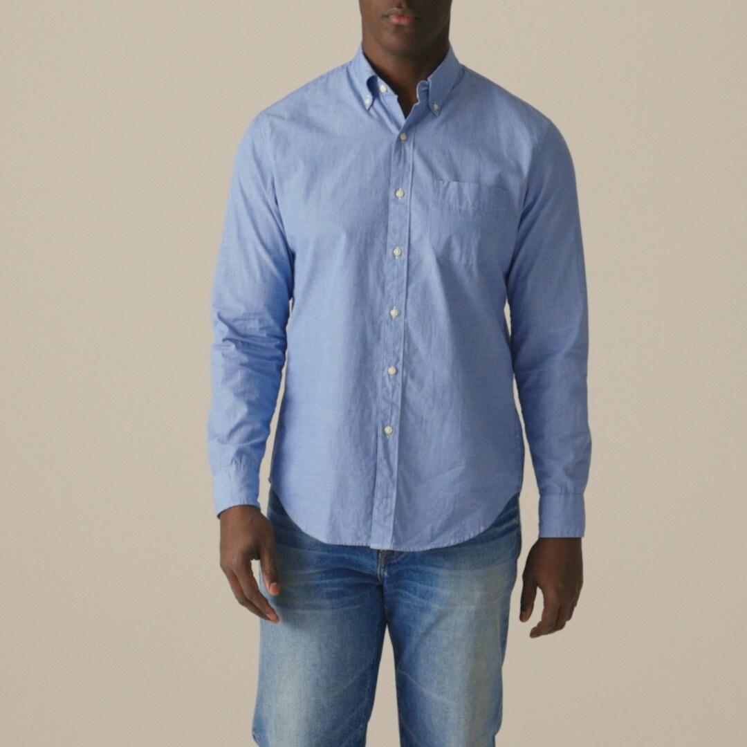 Secret Wash cotton poplin shirt
