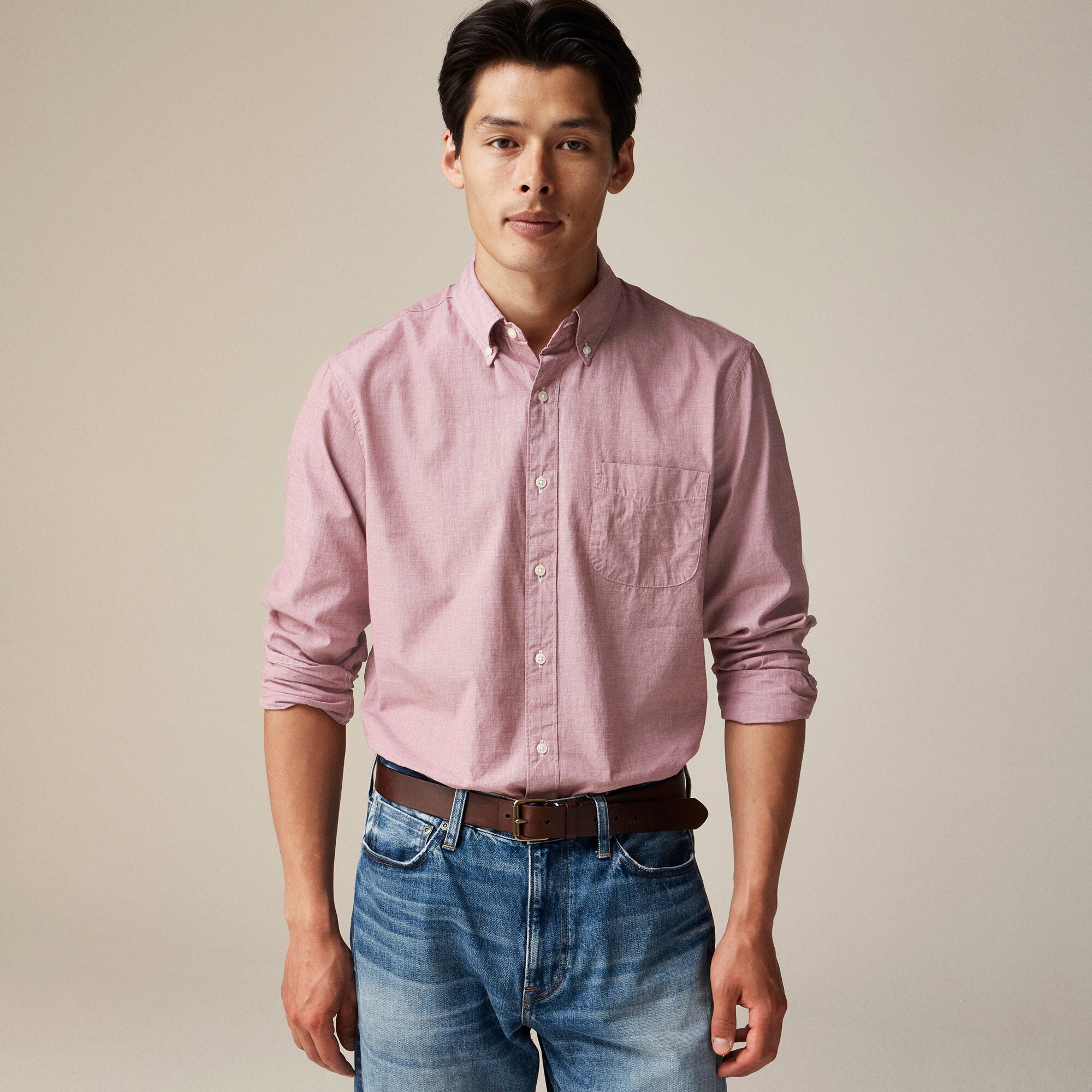  Relaxed Secret Wash cotton poplin shirt