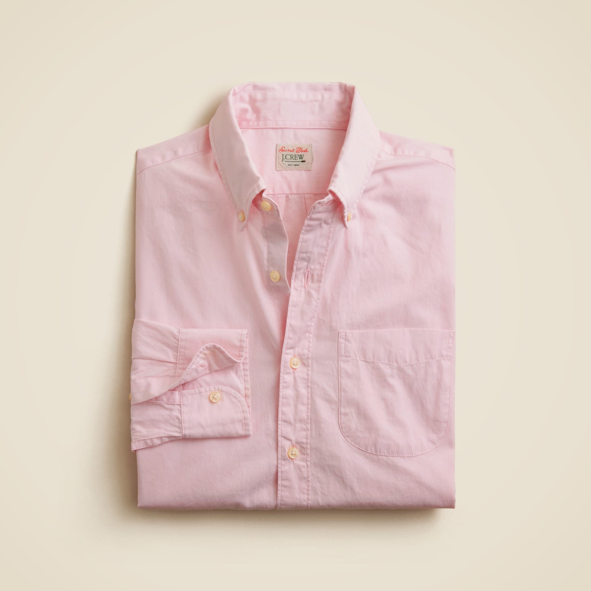 mens Secret Wash cotton poplin shirt