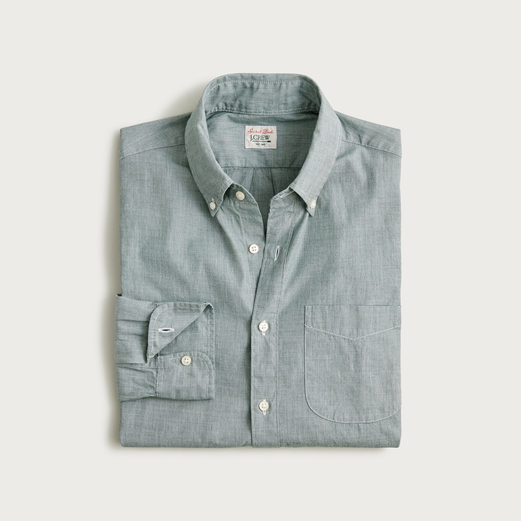 Secret Wash cotton poplin shirt