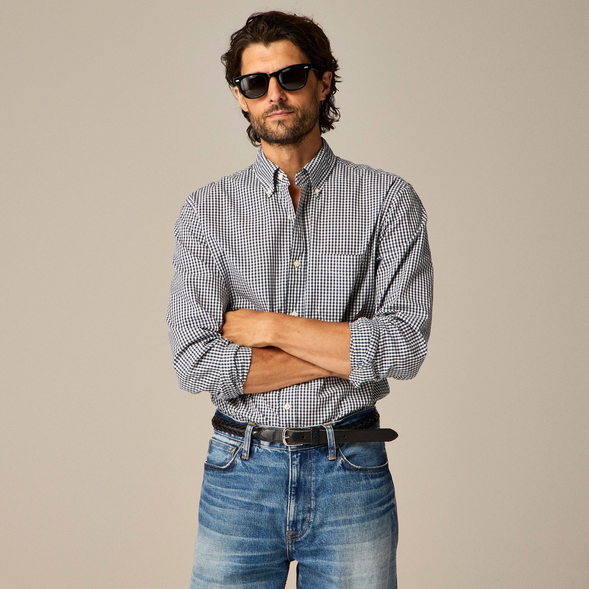  Slim Secret Wash cotton poplin shirt