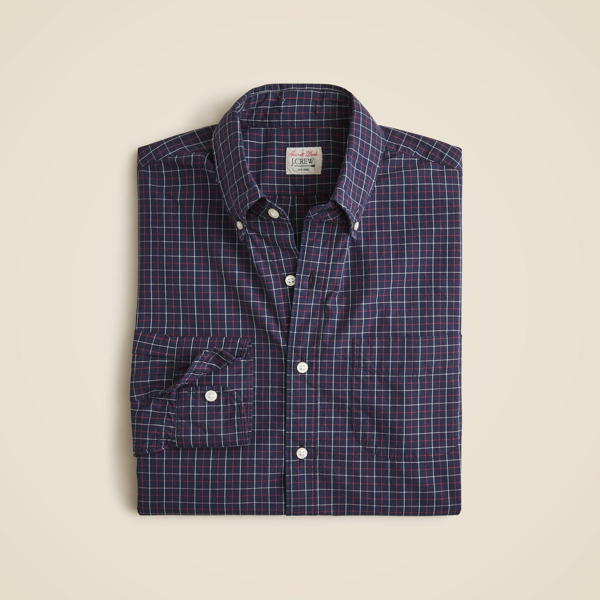  Slim Secret Wash cotton poplin shirt