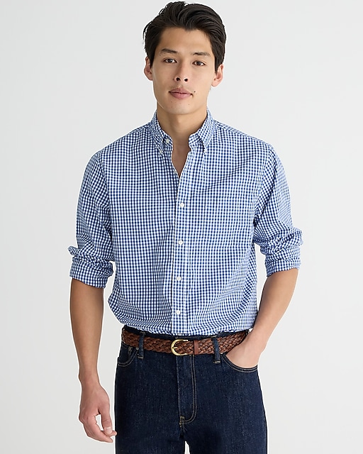 mens Slim Secret Wash cotton poplin shirt