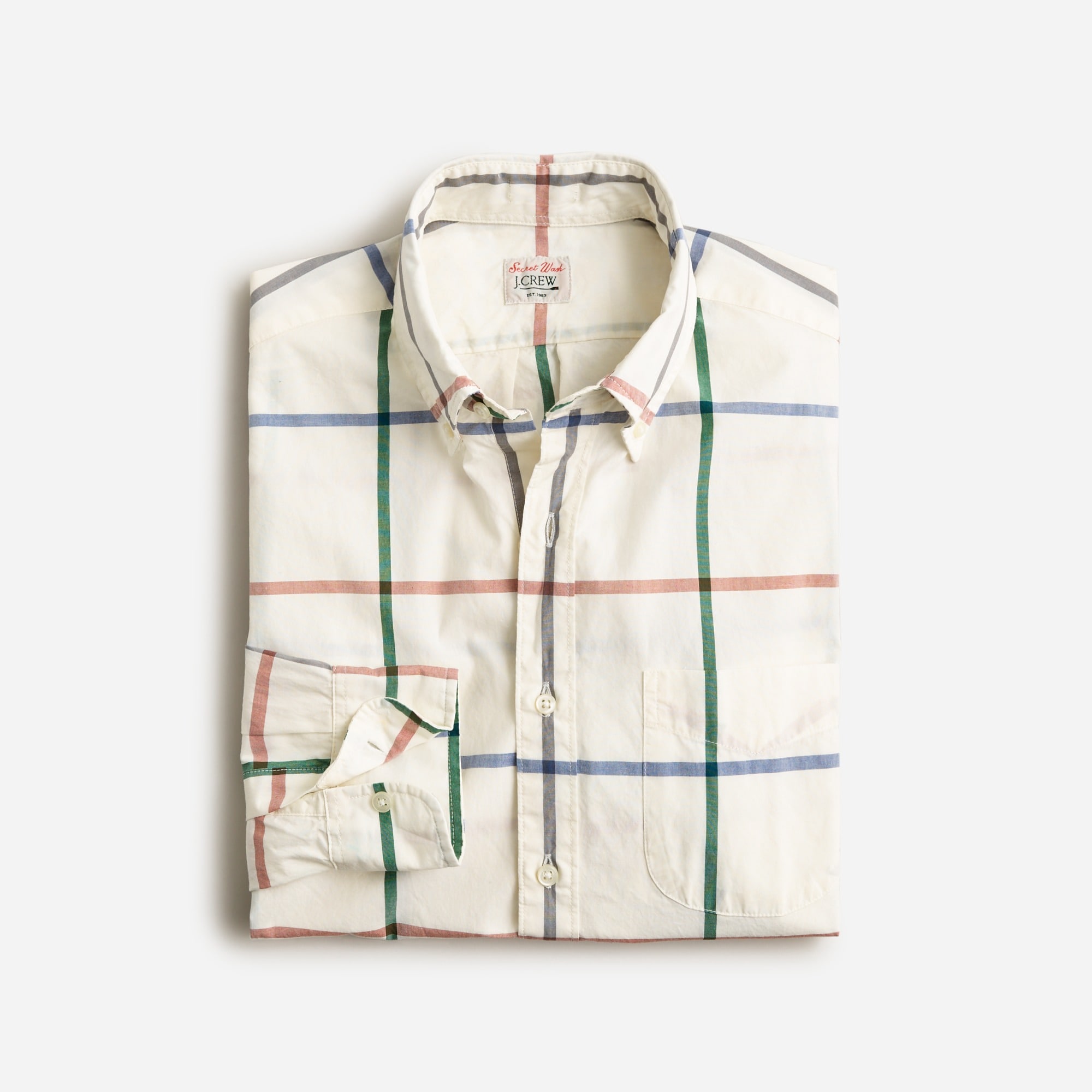 mens Secret Wash cotton poplin shirt