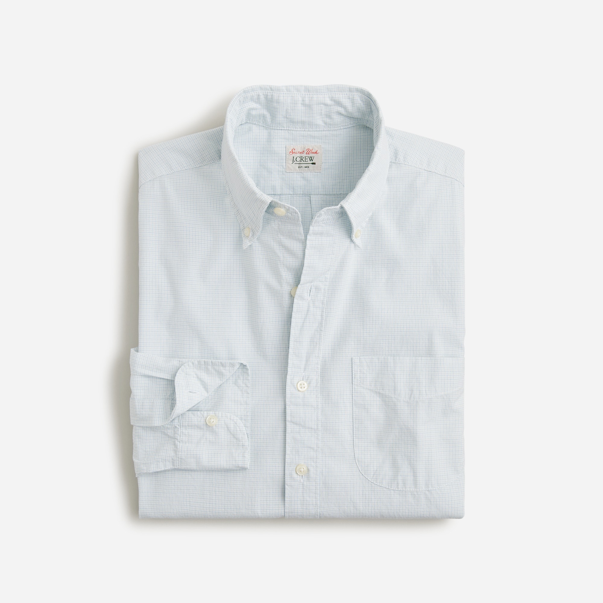 mens Relaxed Secret Wash cotton poplin shirt