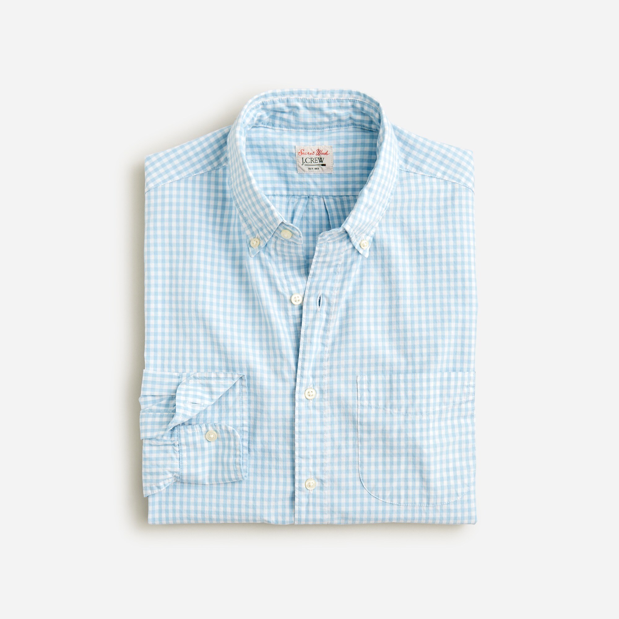 mens Slim Untucked Secret Wash cotton poplin shirt