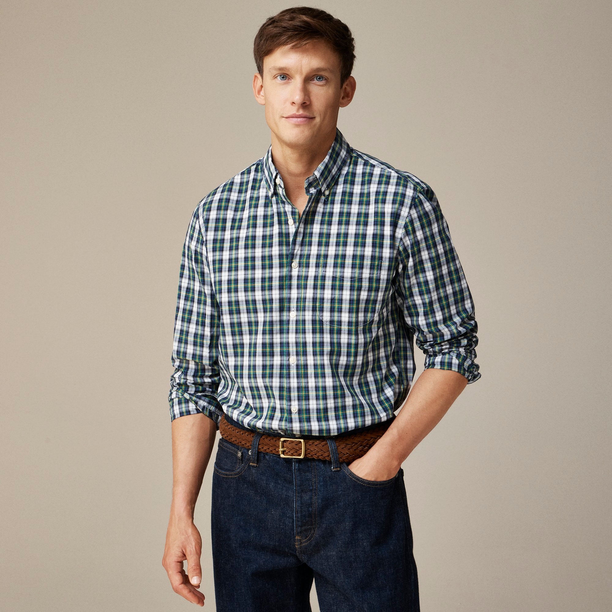  Secret Wash cotton poplin shirt