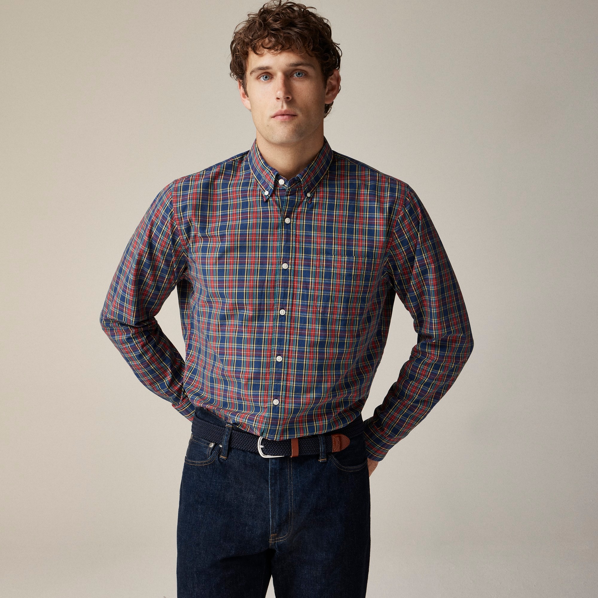 mens Secret Wash cotton poplin shirt