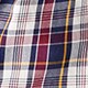 Secret Wash cotton poplin shirt in print KOSTAS PLAID NAVY BURGU