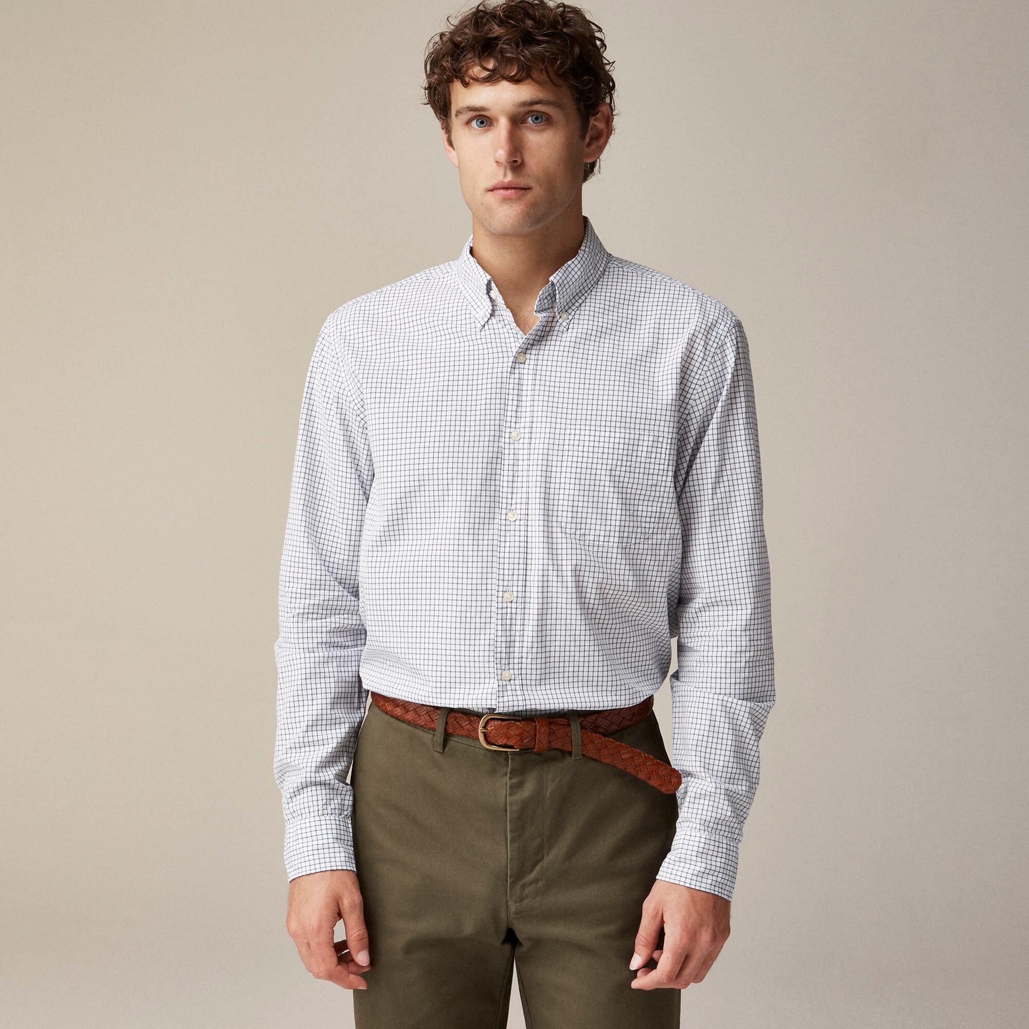  Slim Secret Wash cotton poplin shirt