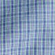 Secret Wash cotton poplin shirt KEVIN PLAID BLUE GREY 