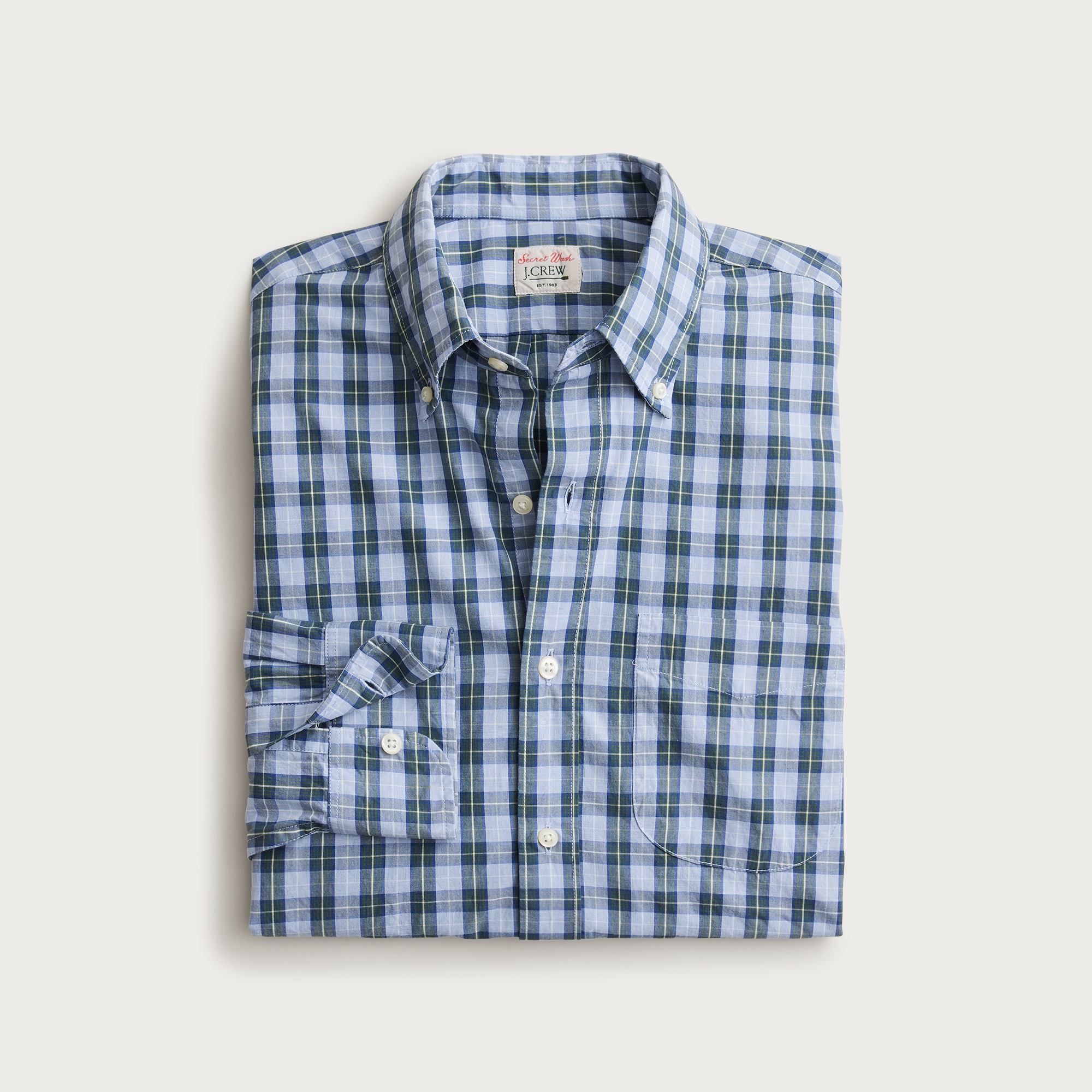  Slim Secret Wash cotton poplin shirt