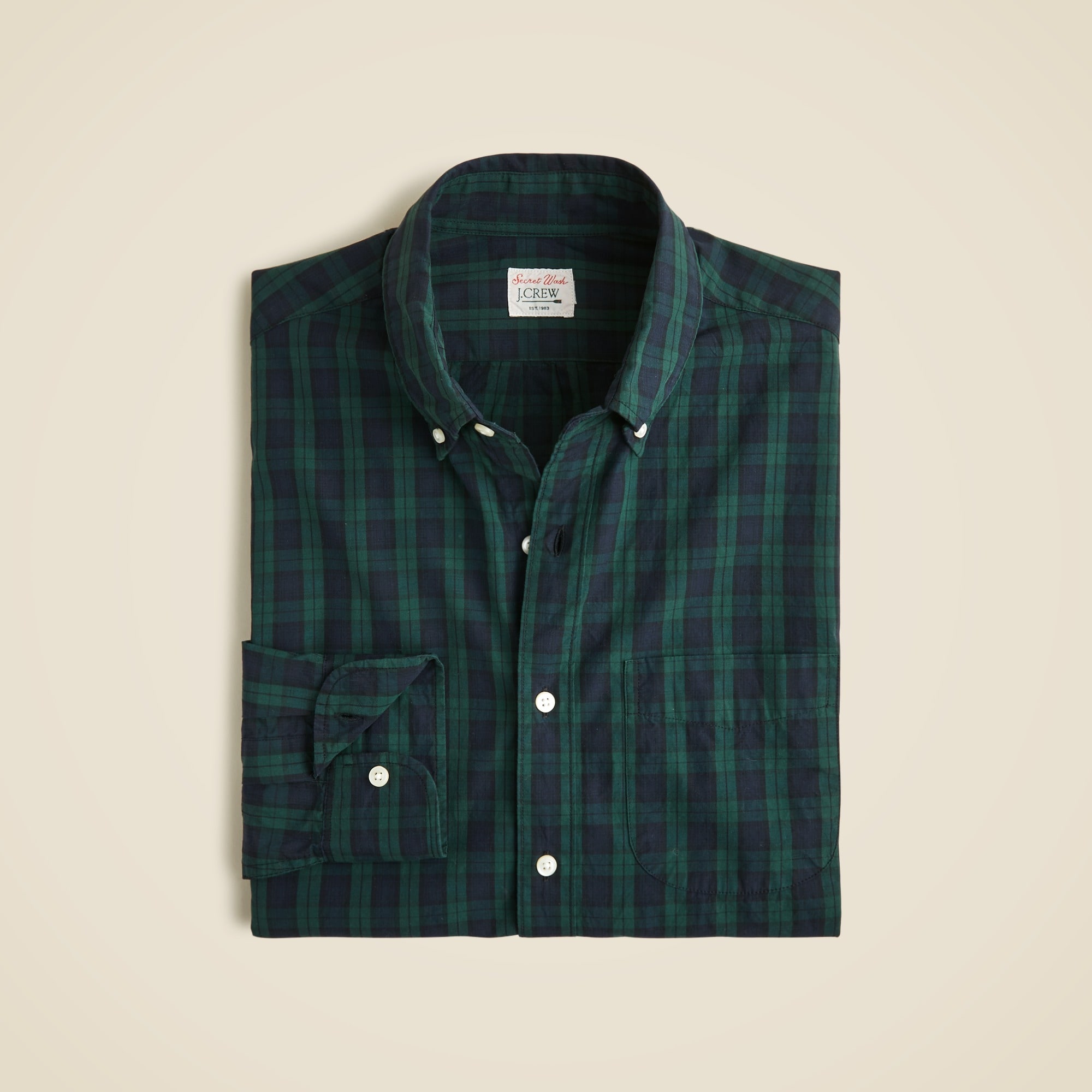 mens Secret Wash cotton poplin shirt