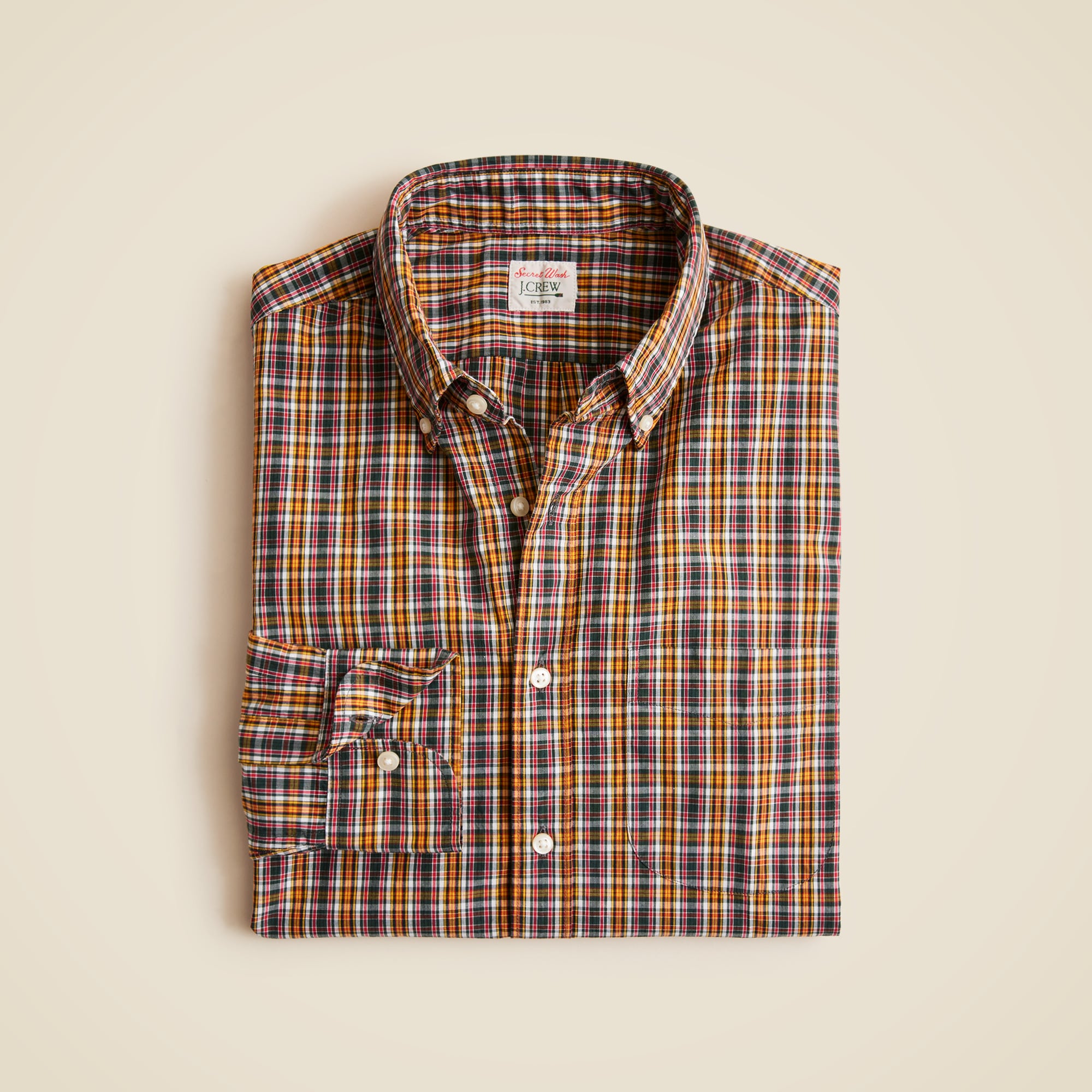 mens Secret Wash cotton poplin shirt