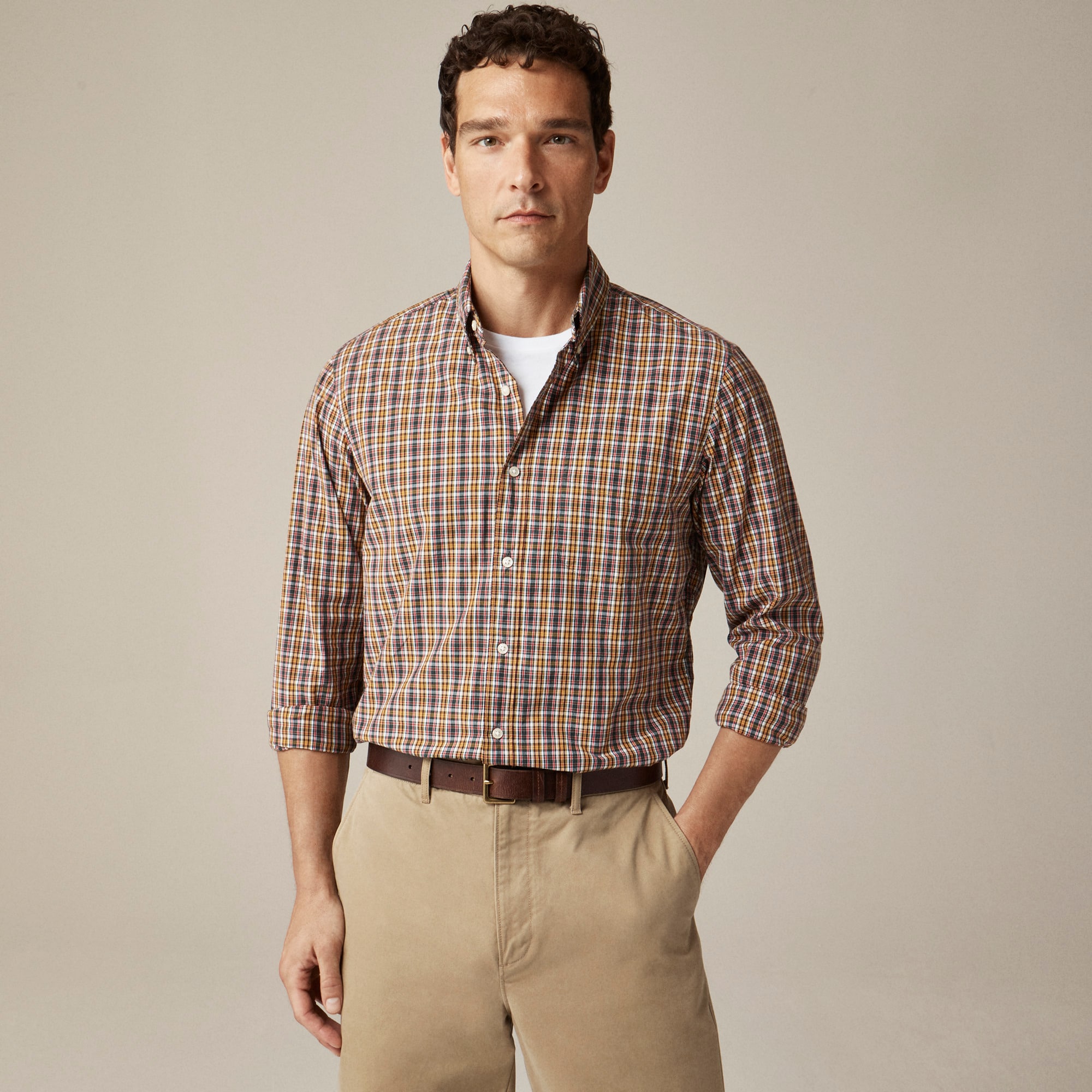mens Secret Wash cotton poplin shirt