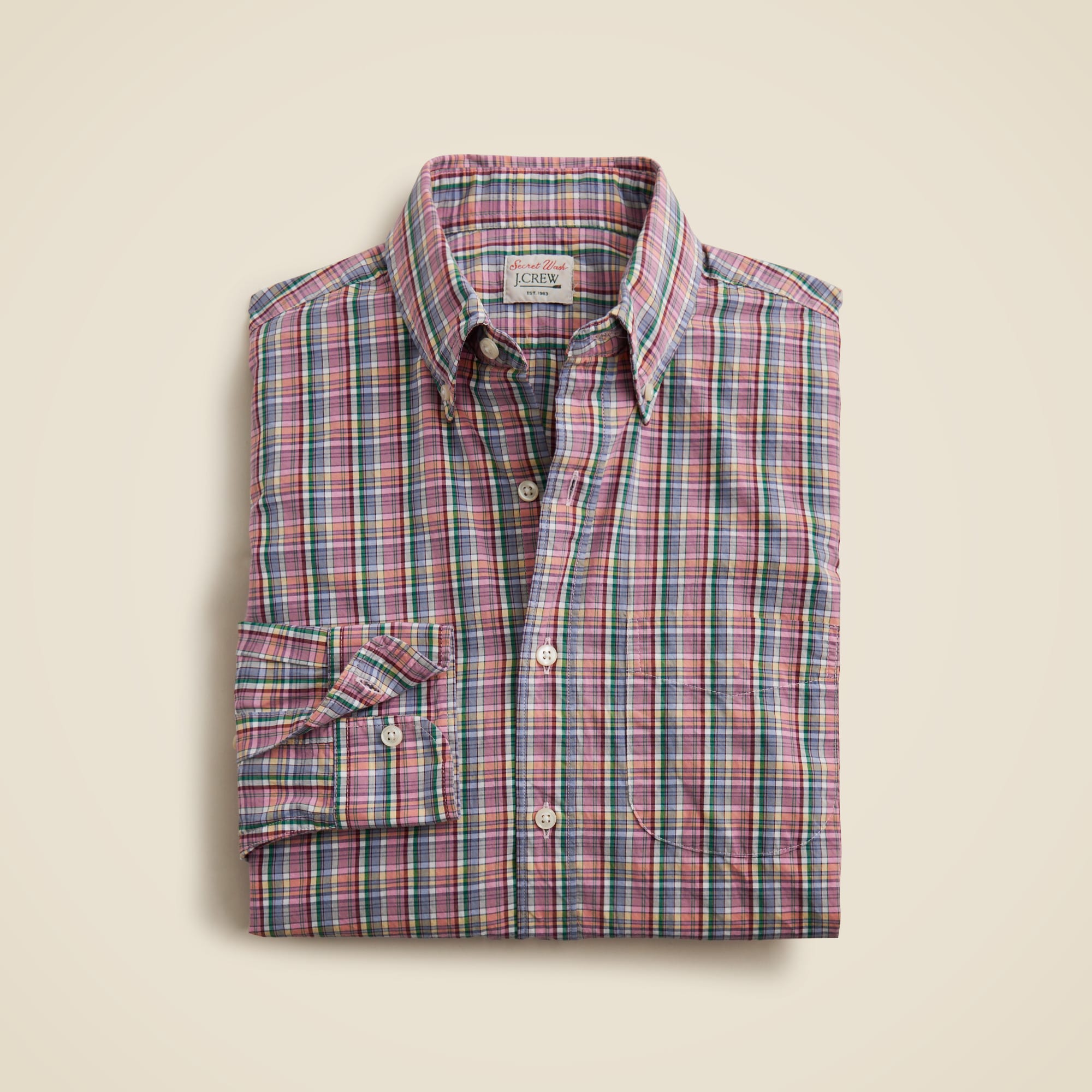 mens Secret Wash cotton poplin shirt