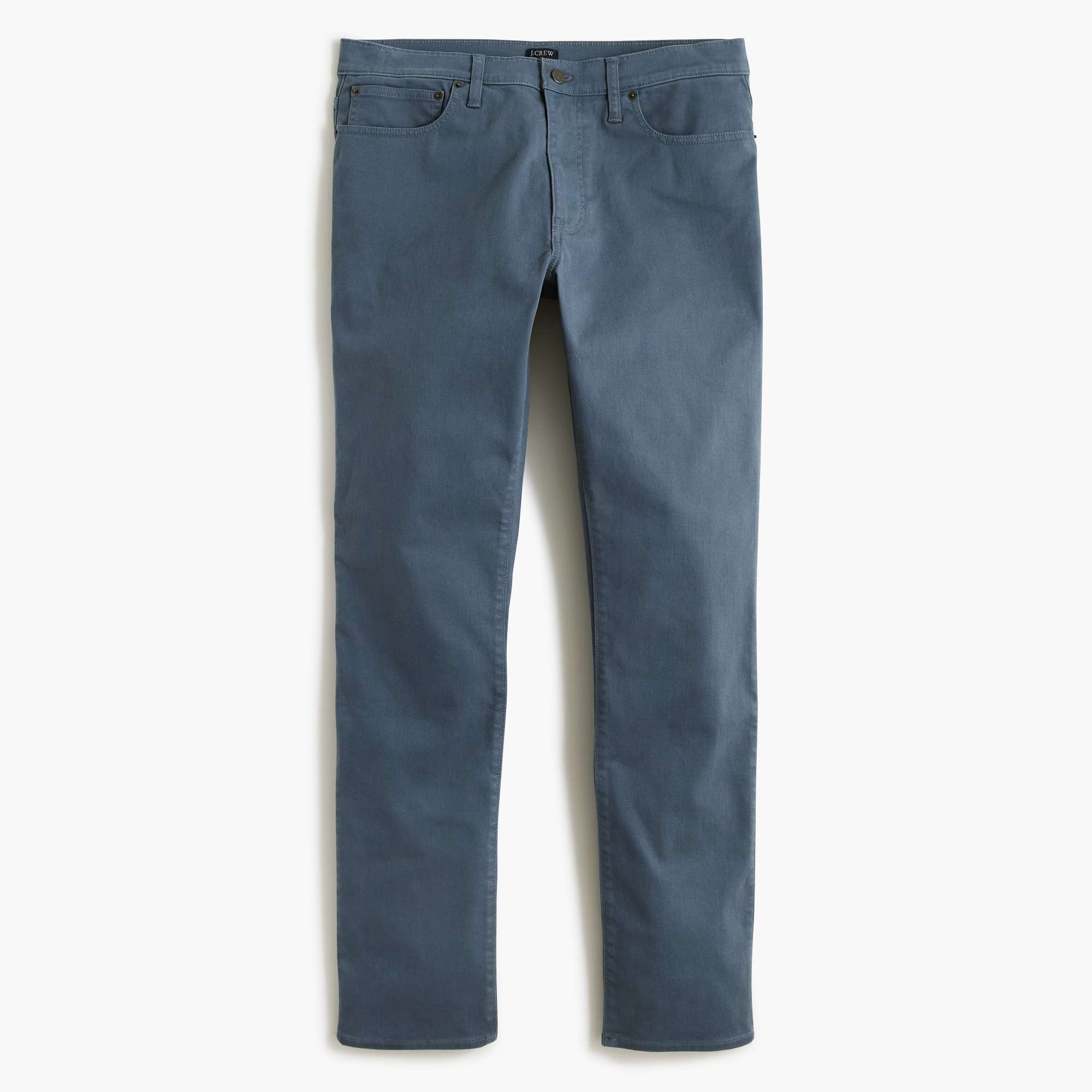 Straight-fit garment-dyed five-pocket pant