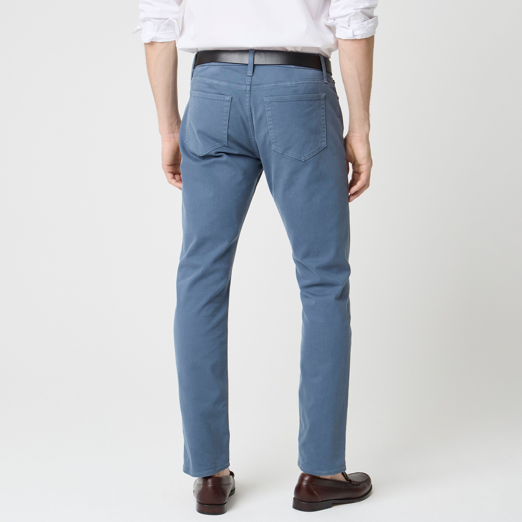 Straight-fit garment-dyed five-pocket pant