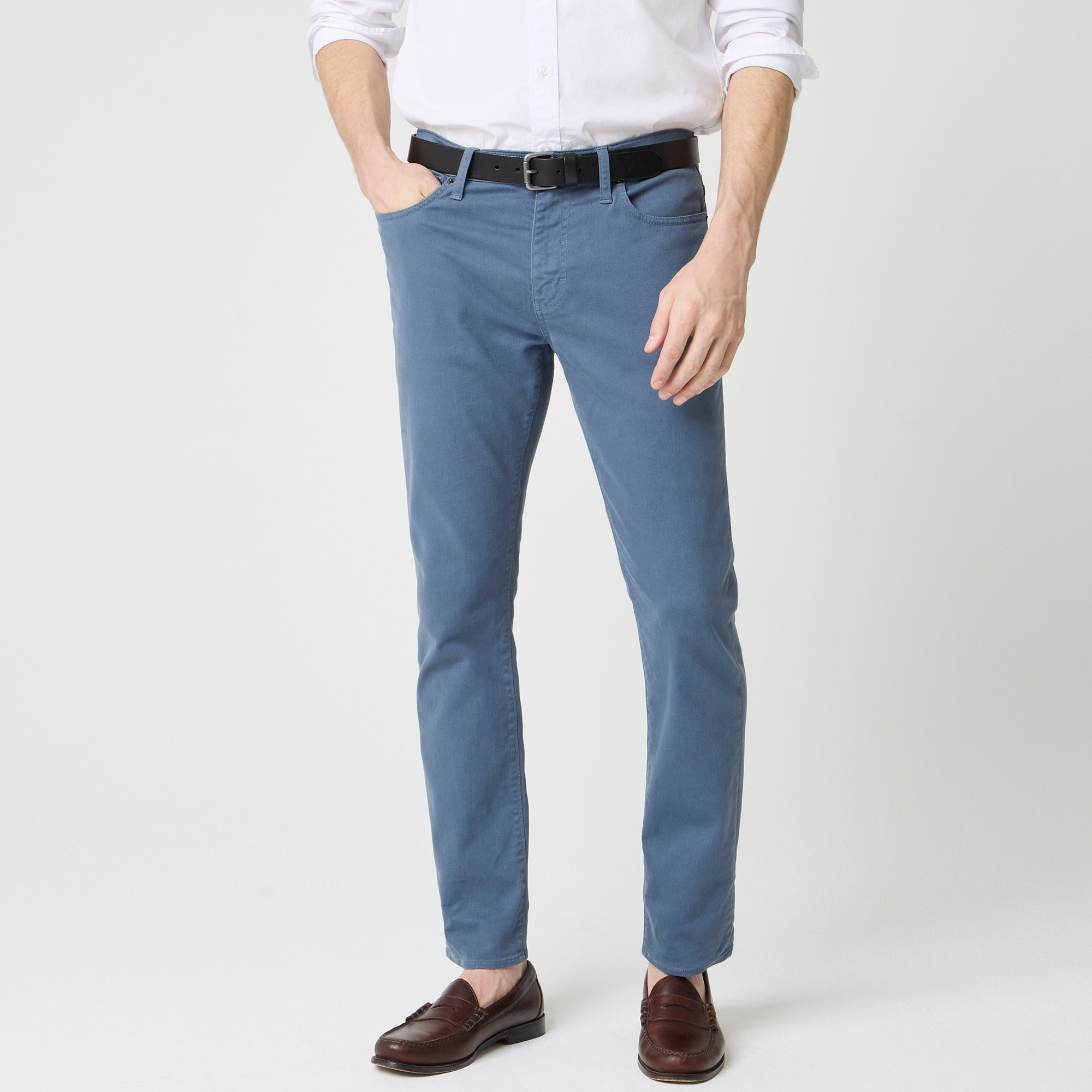 mens Straight-fit garment-dyed five-pocket pant