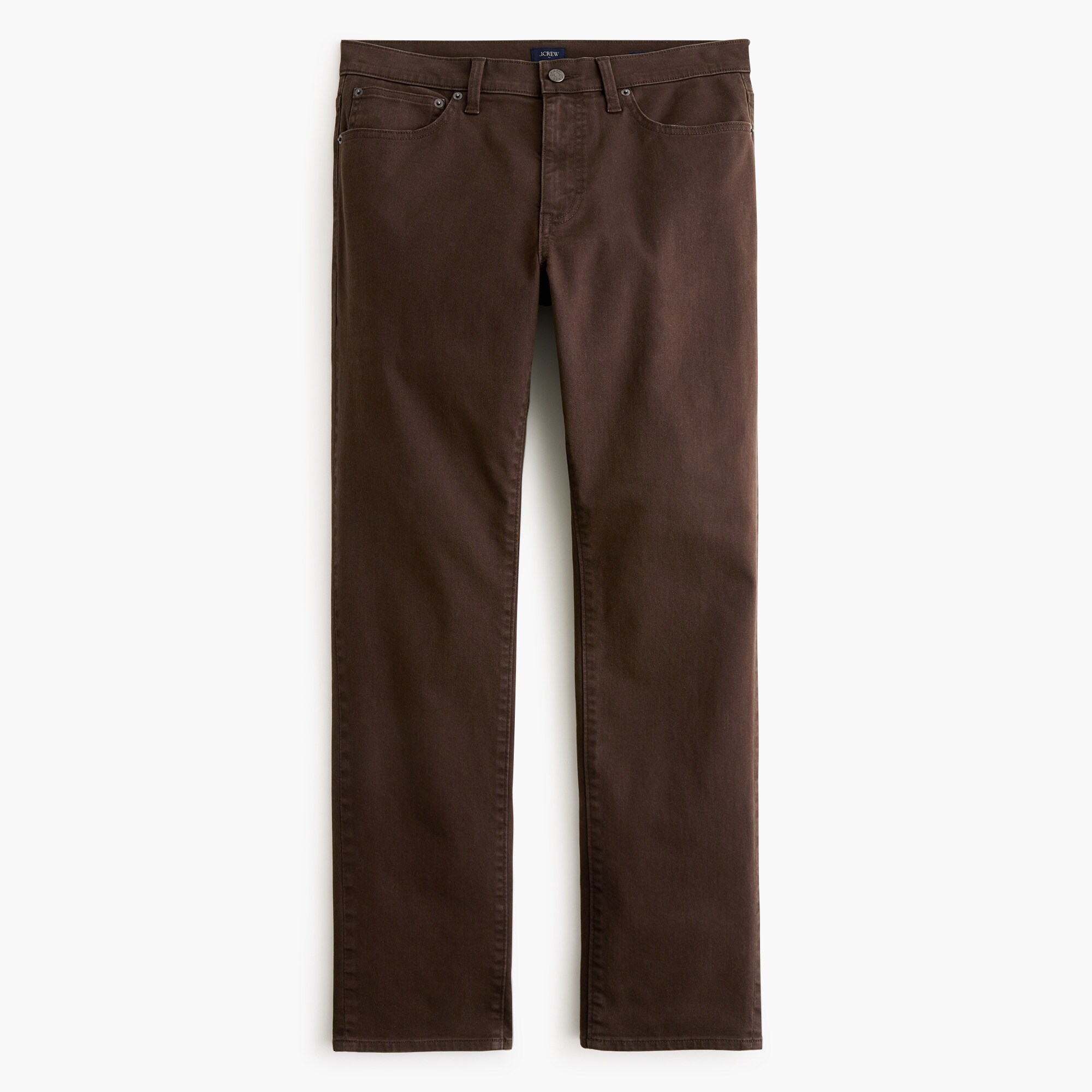 Straight-fit garment-dyed five-pocket jean