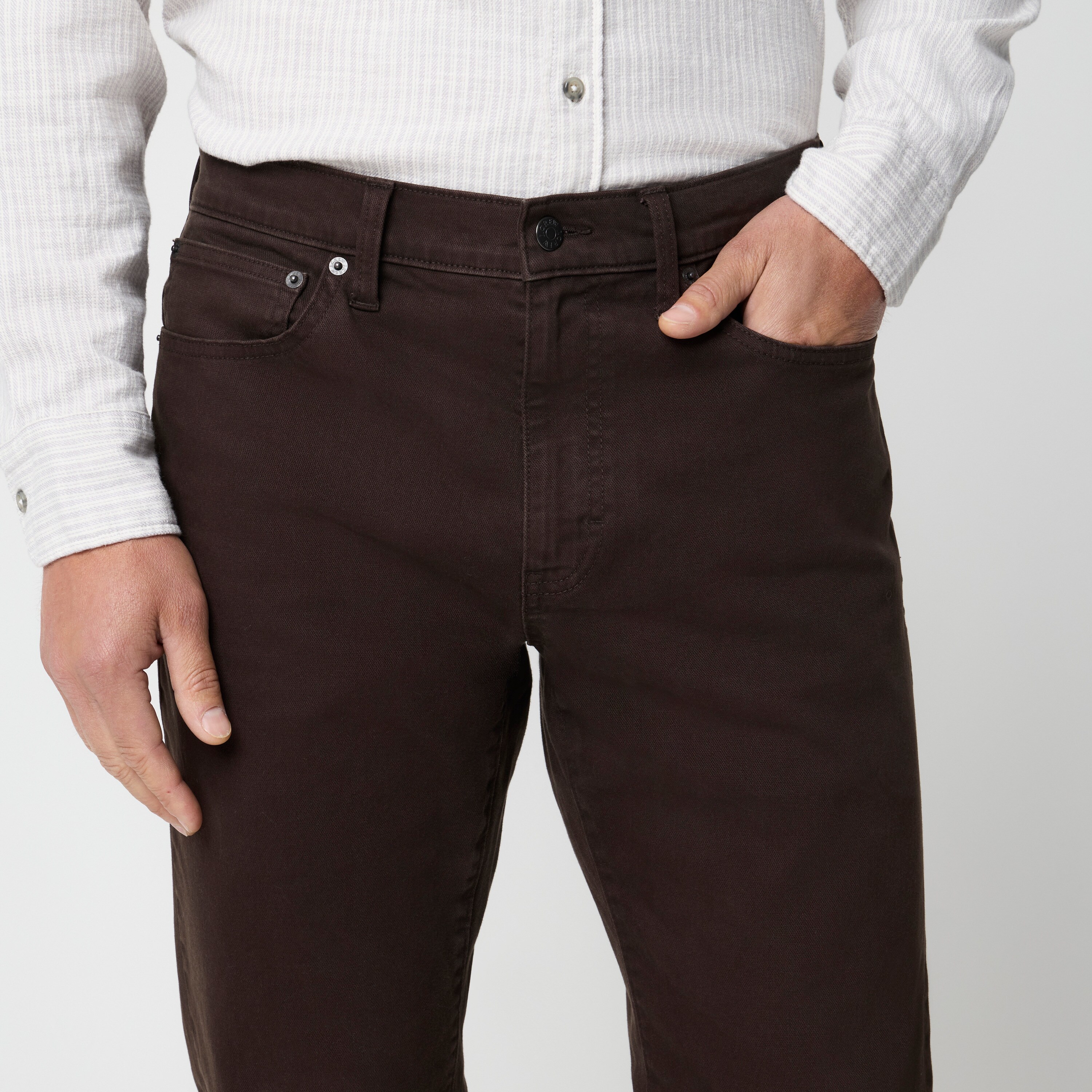 Straight-fit garment-dyed five-pocket jean