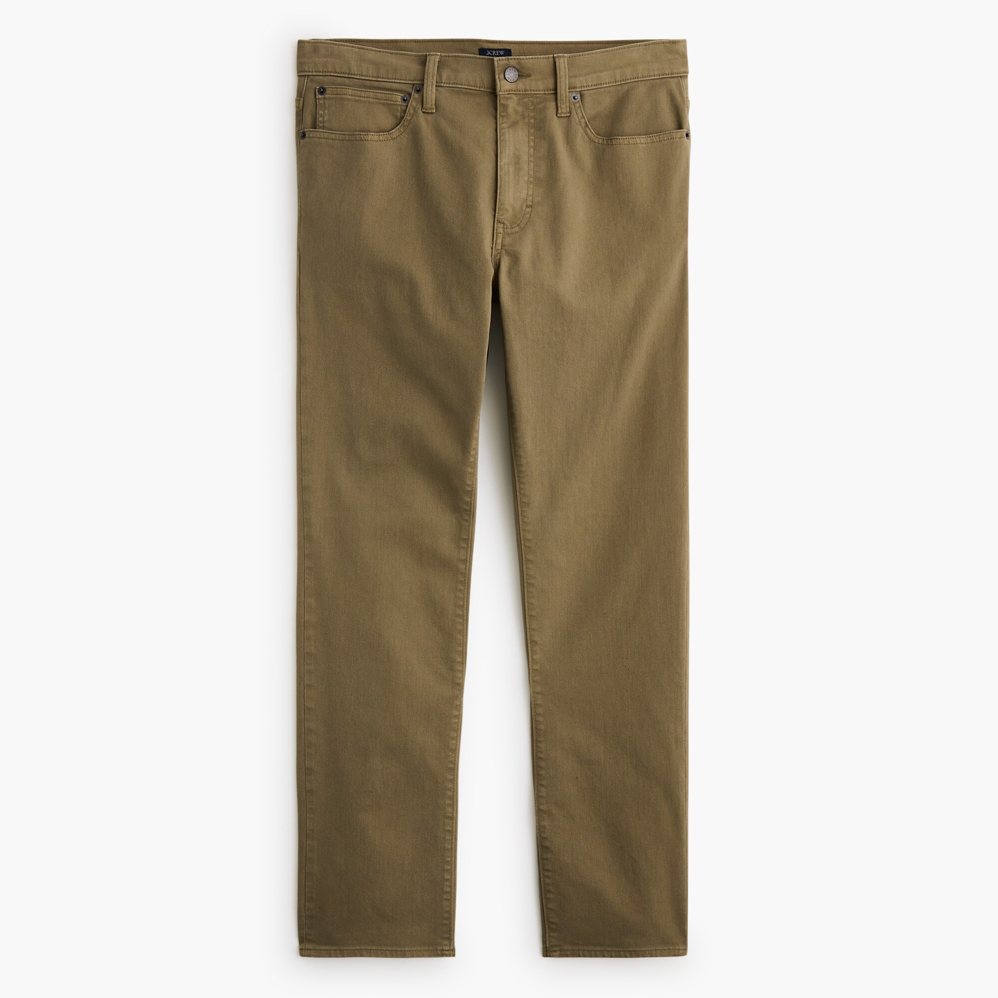 Straight-fit garment-dyed five-pocket pant