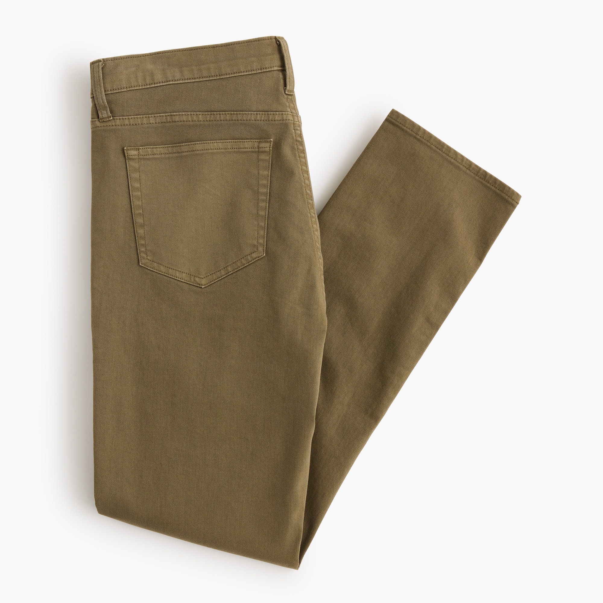 Straight-fit garment-dyed five-pocket pant