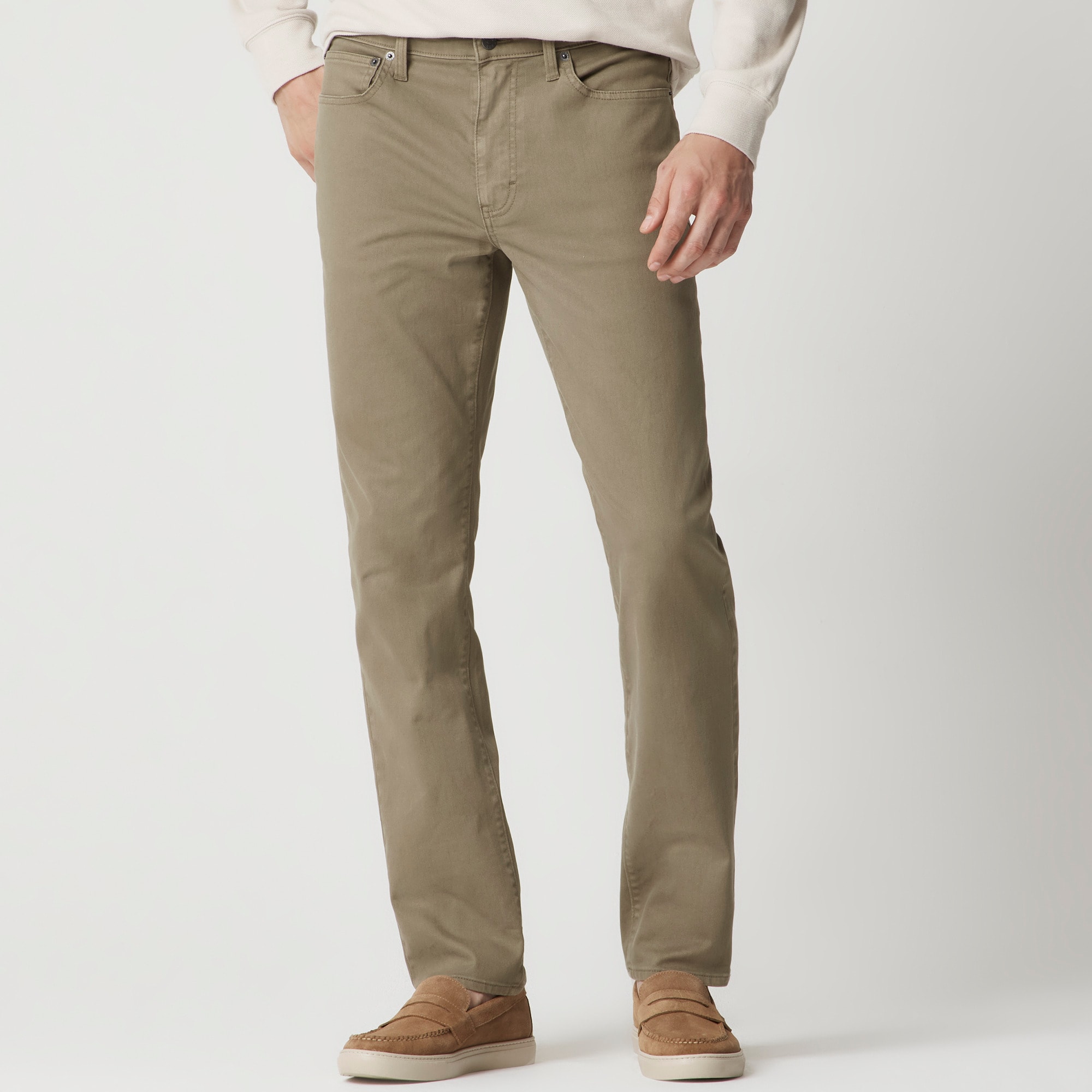 Straight-fit Garment-dyed Five-pocket Pant For Men | Factory
