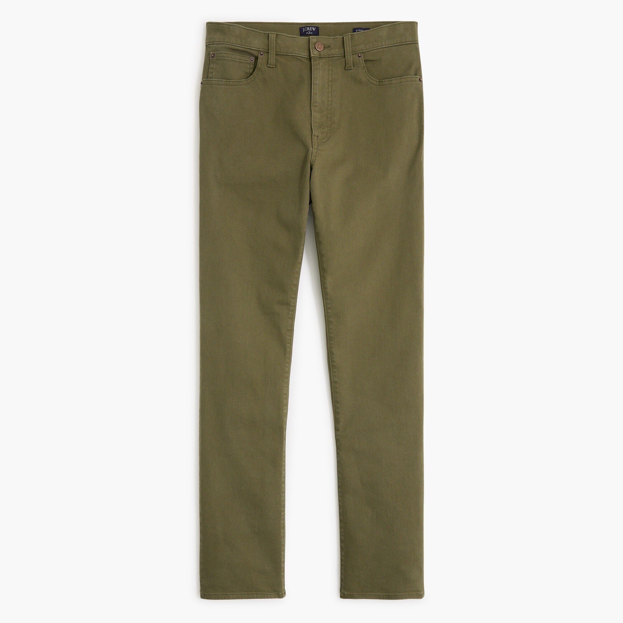 mens Straight-fit garment-dyed five-pocket pant