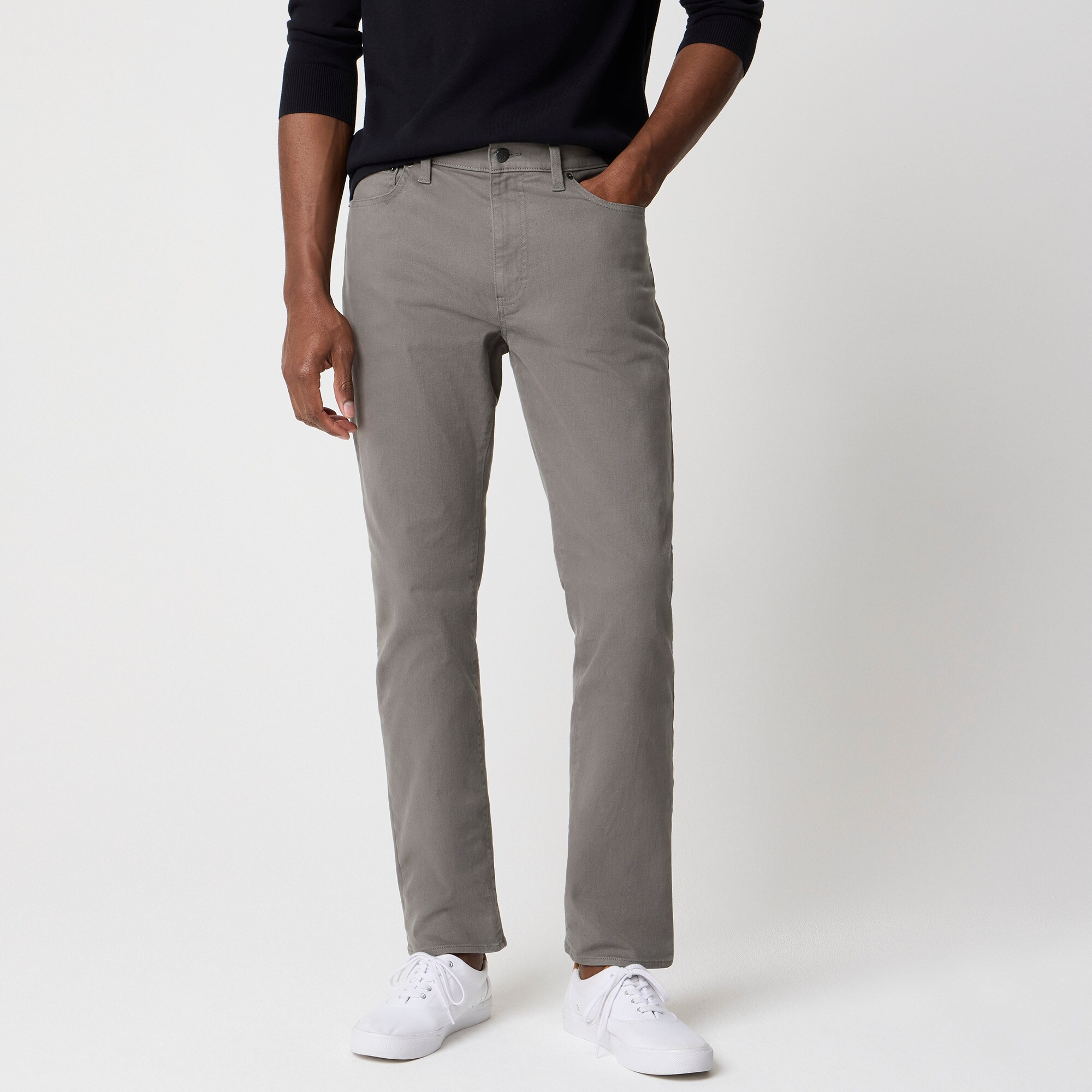 mens Straight-fit garment-dyed five-pocket pant