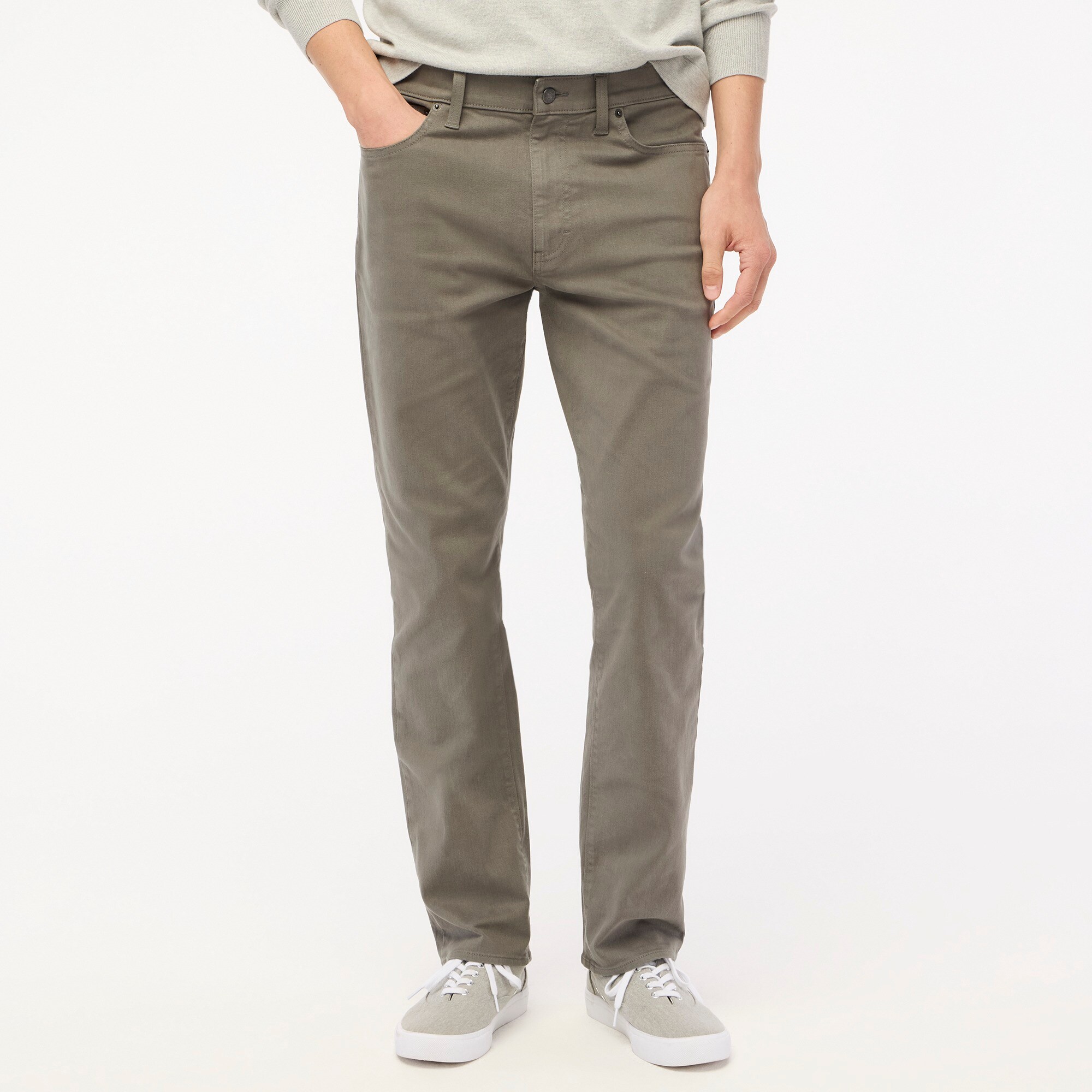 mens Straight-fit garment-dyed five-pocket pant