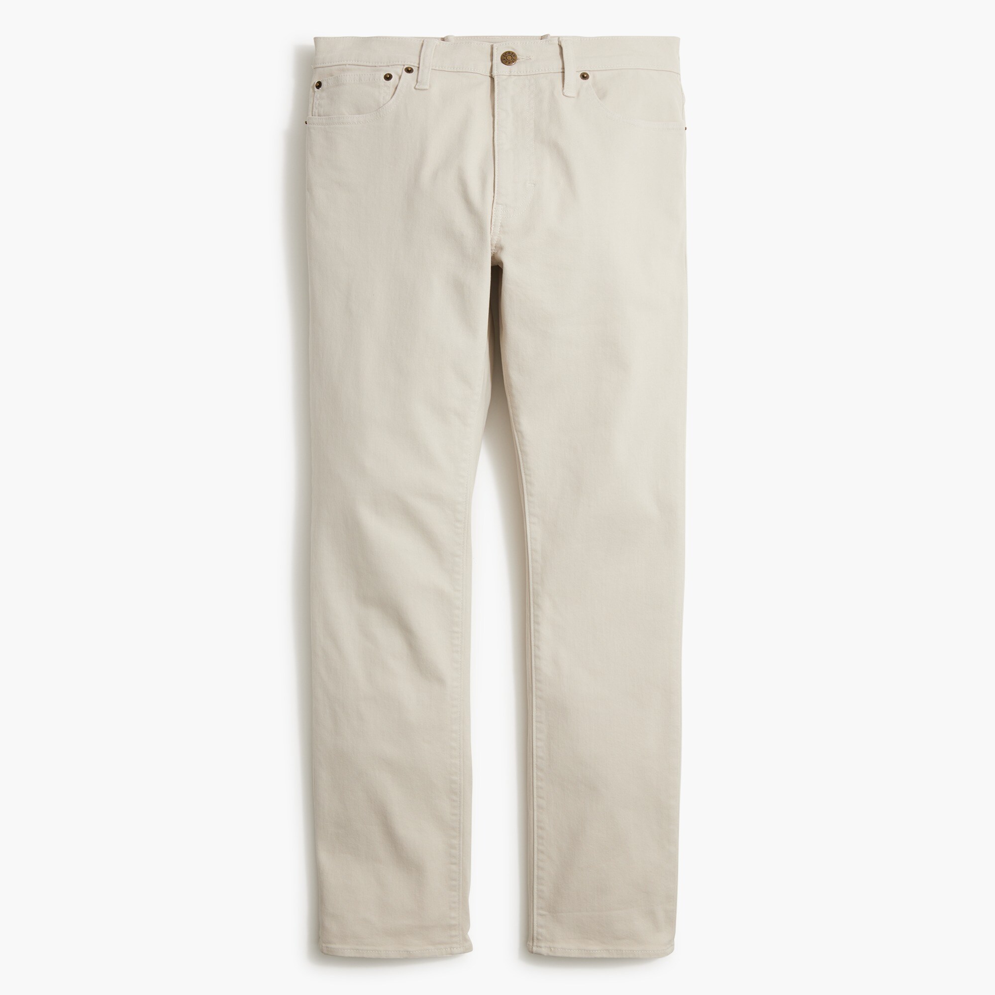 Straight-fit garment-dyed five-pocket pant