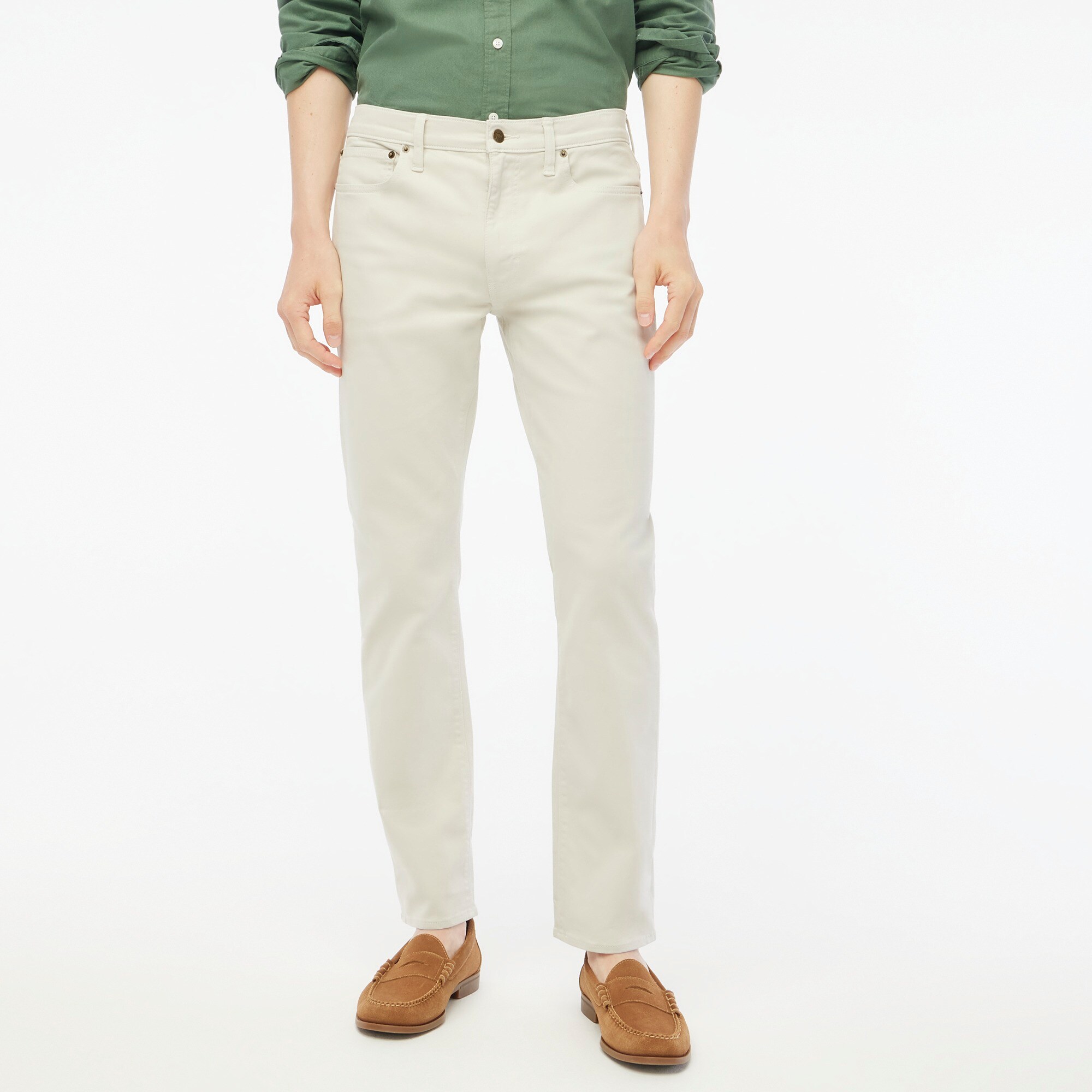 mens Straight-fit garment-dyed five-pocket pant