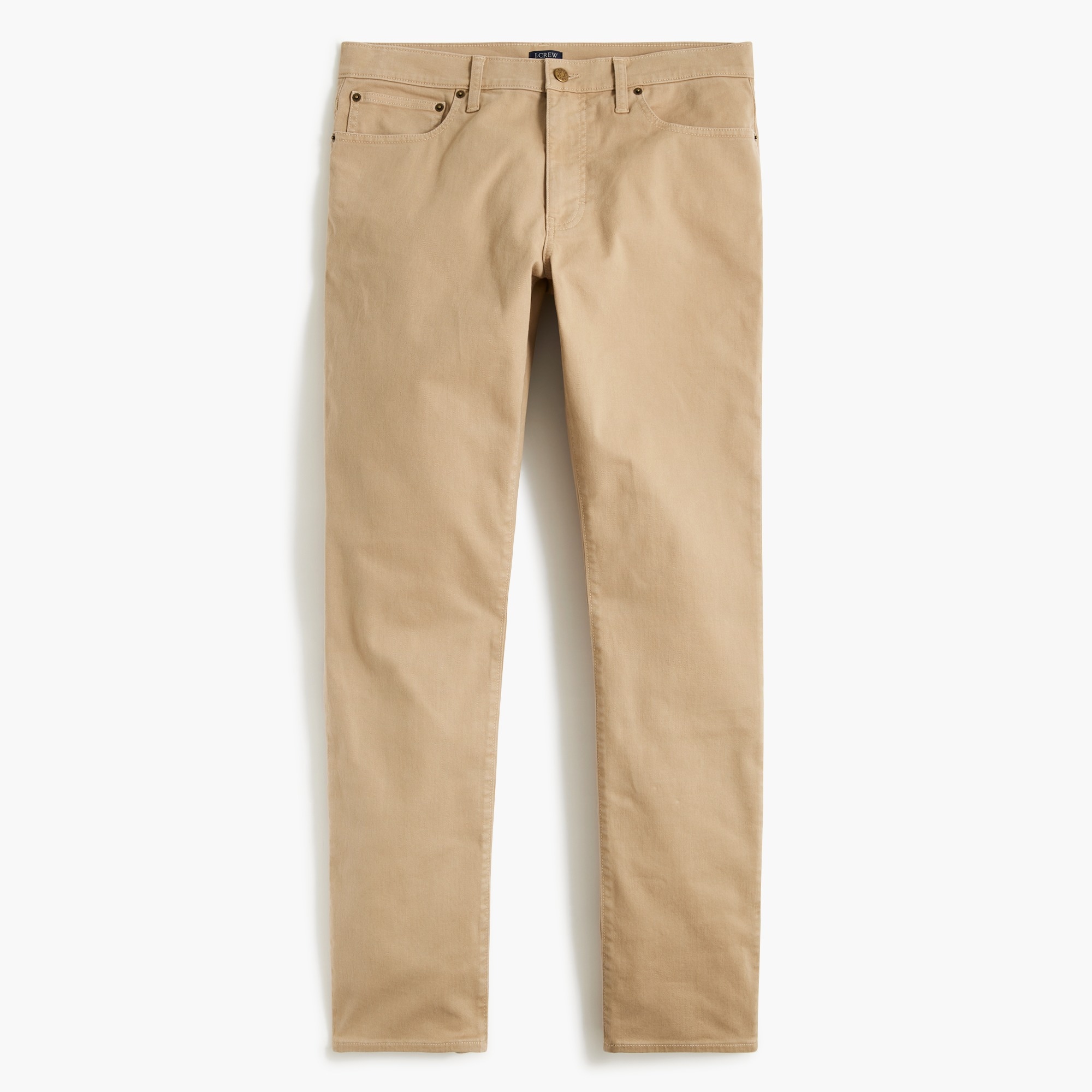 Straight-fit garment-dyed five-pocket pant