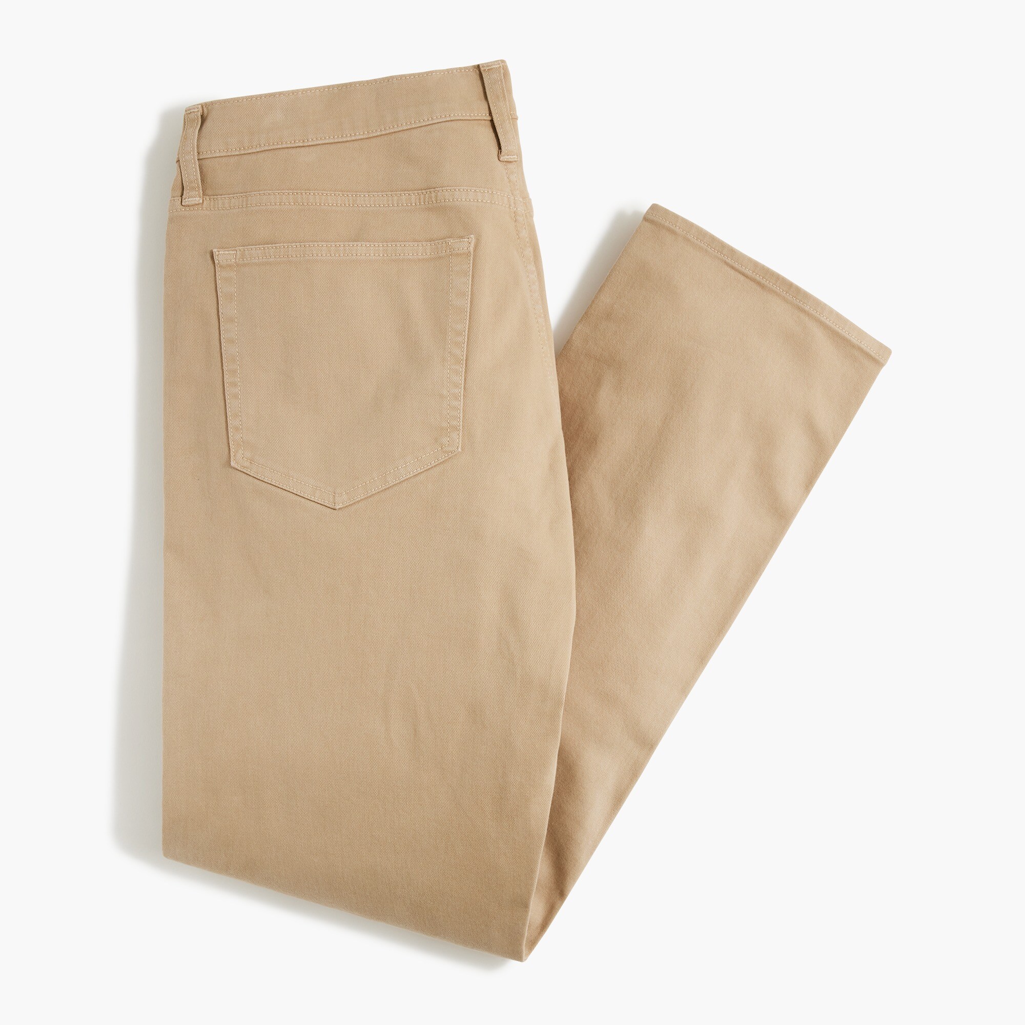 Straight-fit garment-dyed five-pocket pant