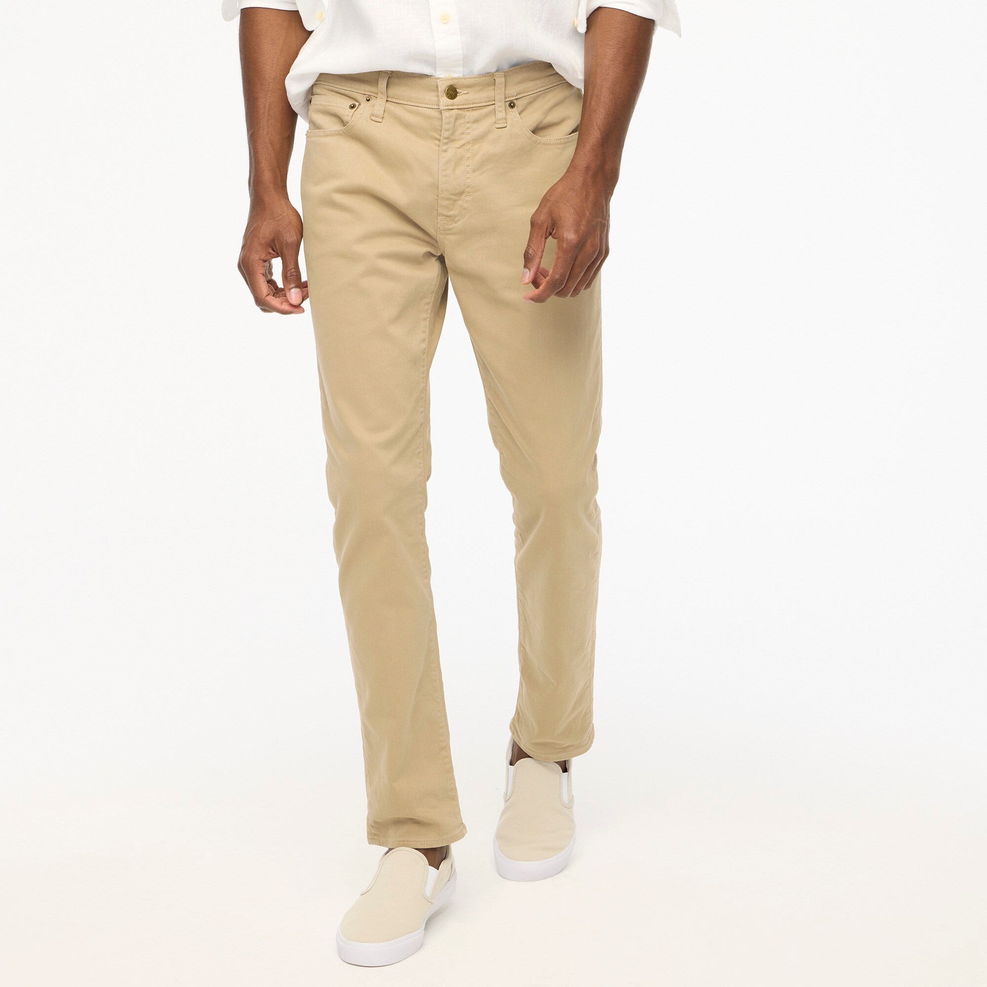  Straight-fit garment-dyed five-pocket pant