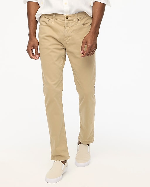 mens Straight-fit garment-dyed five-pocket pant