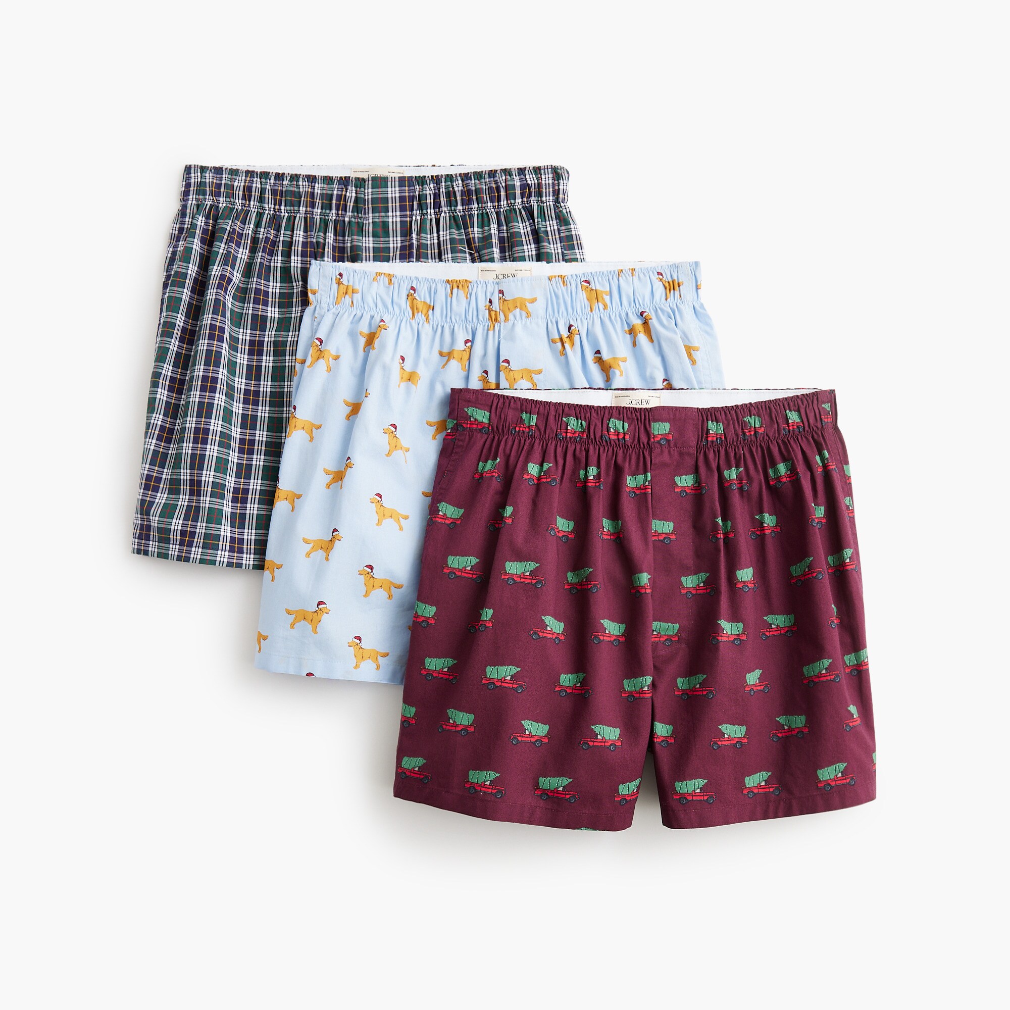 Woven boxers three-pack