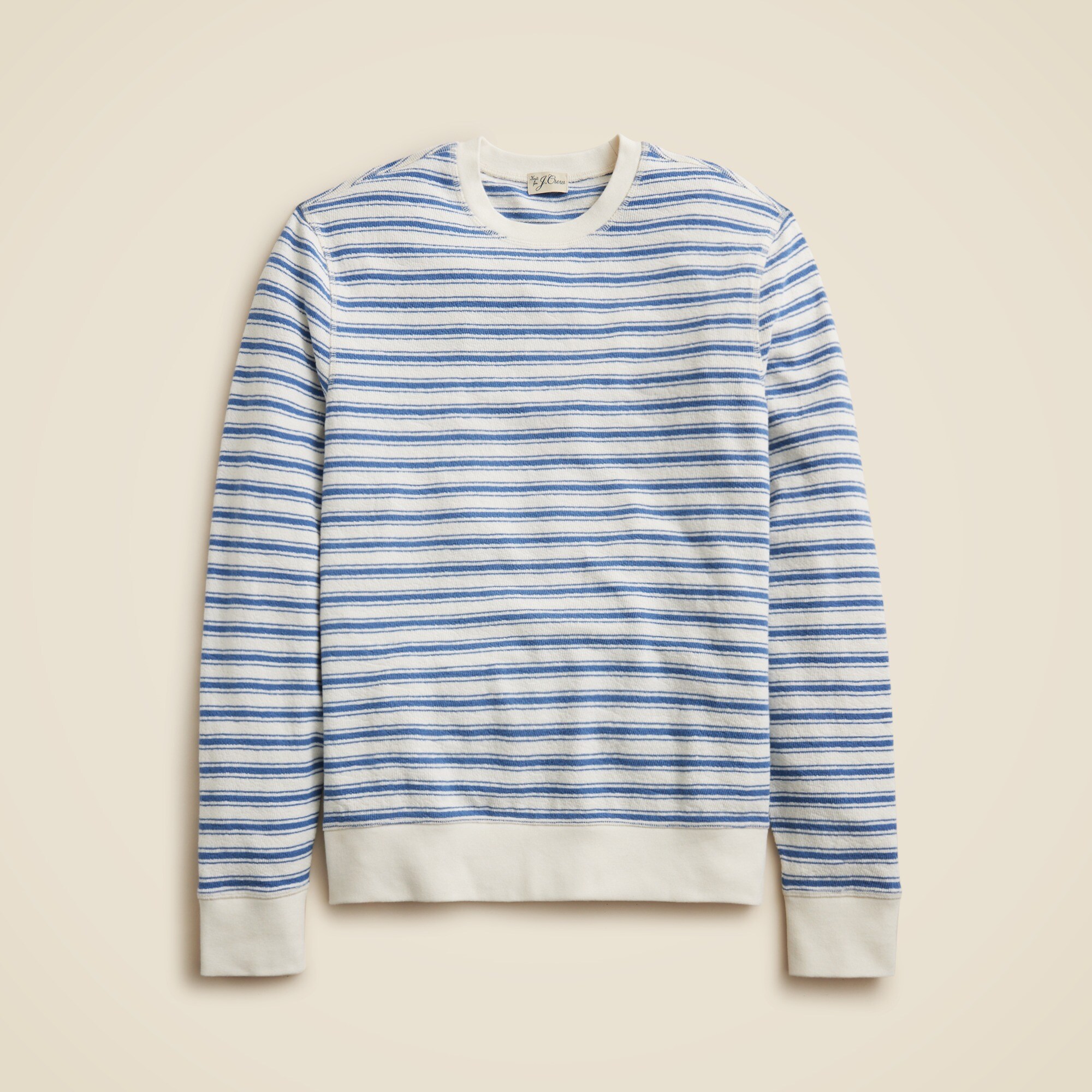 mens Long-sleeve textured sweater-tee in stripe