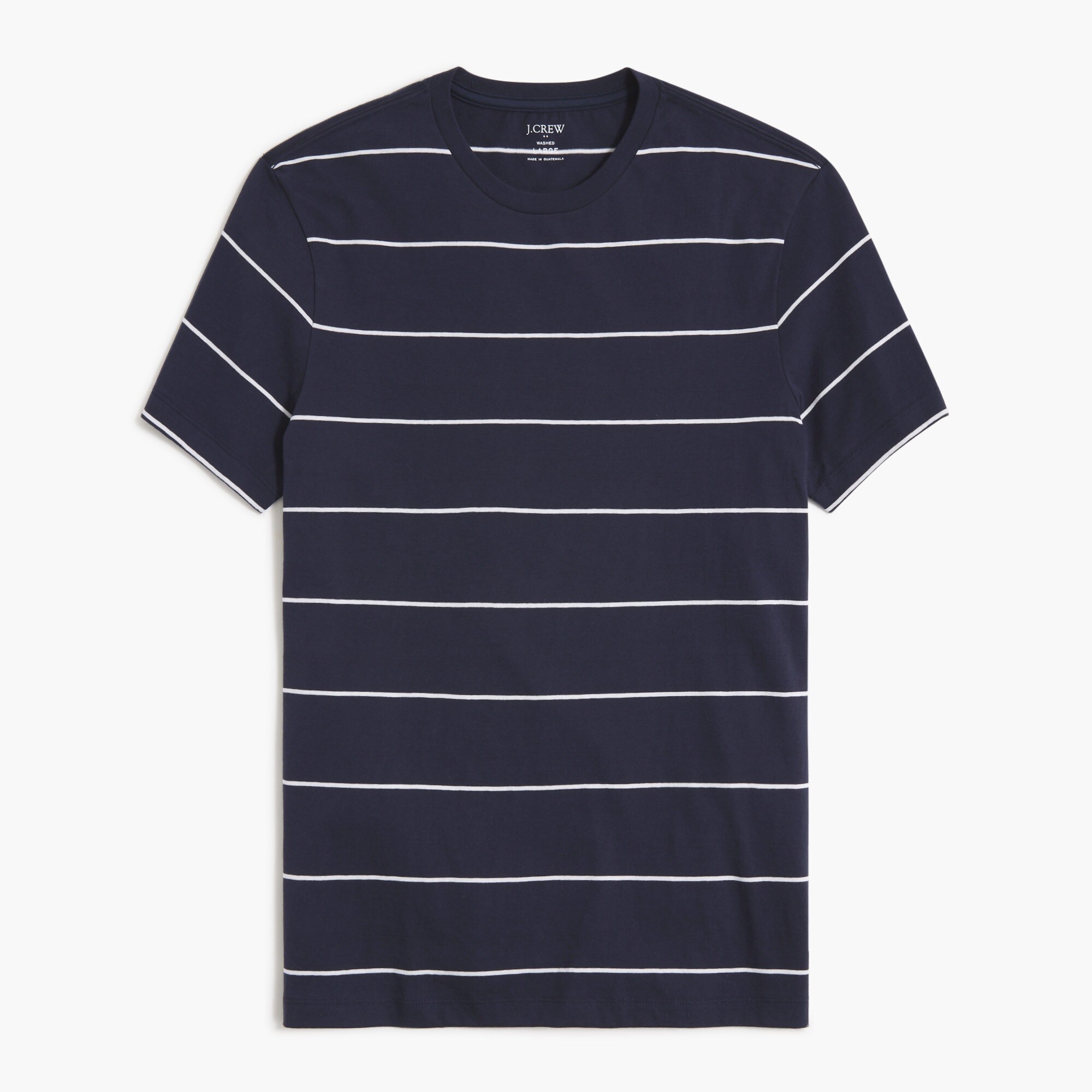 Striped washed jersey tee