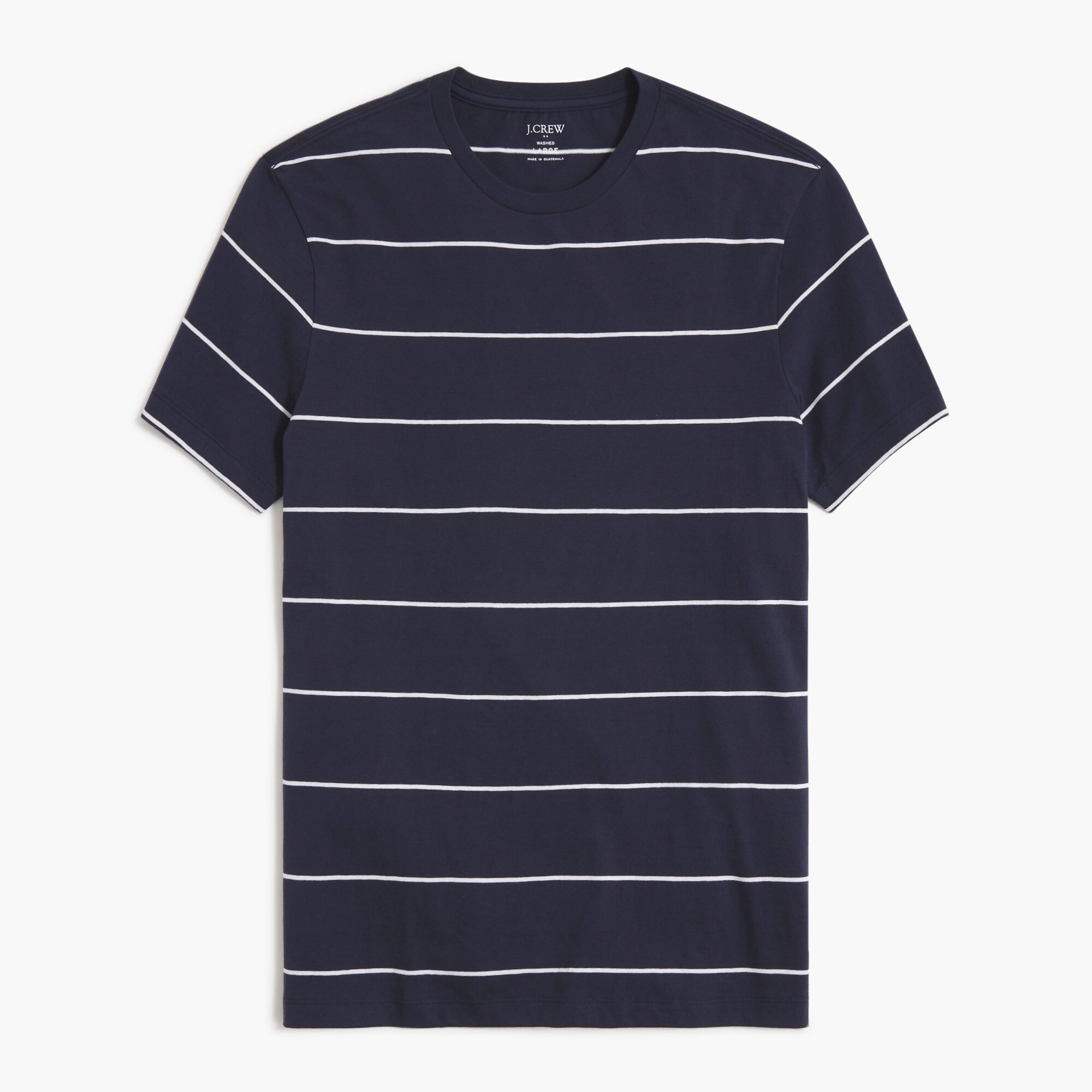  Striped washed jersey tee