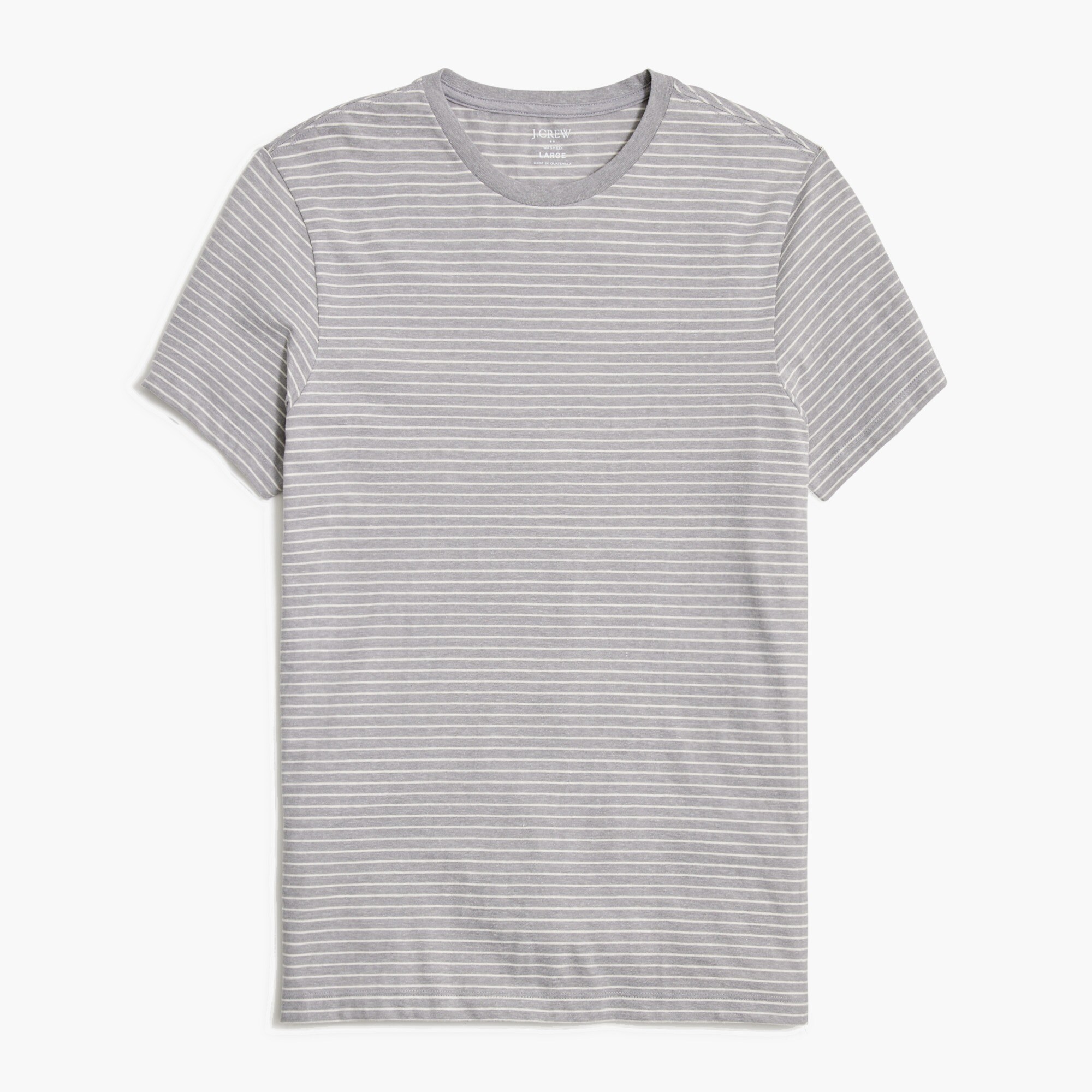 factory: striped washed jersey tee for men