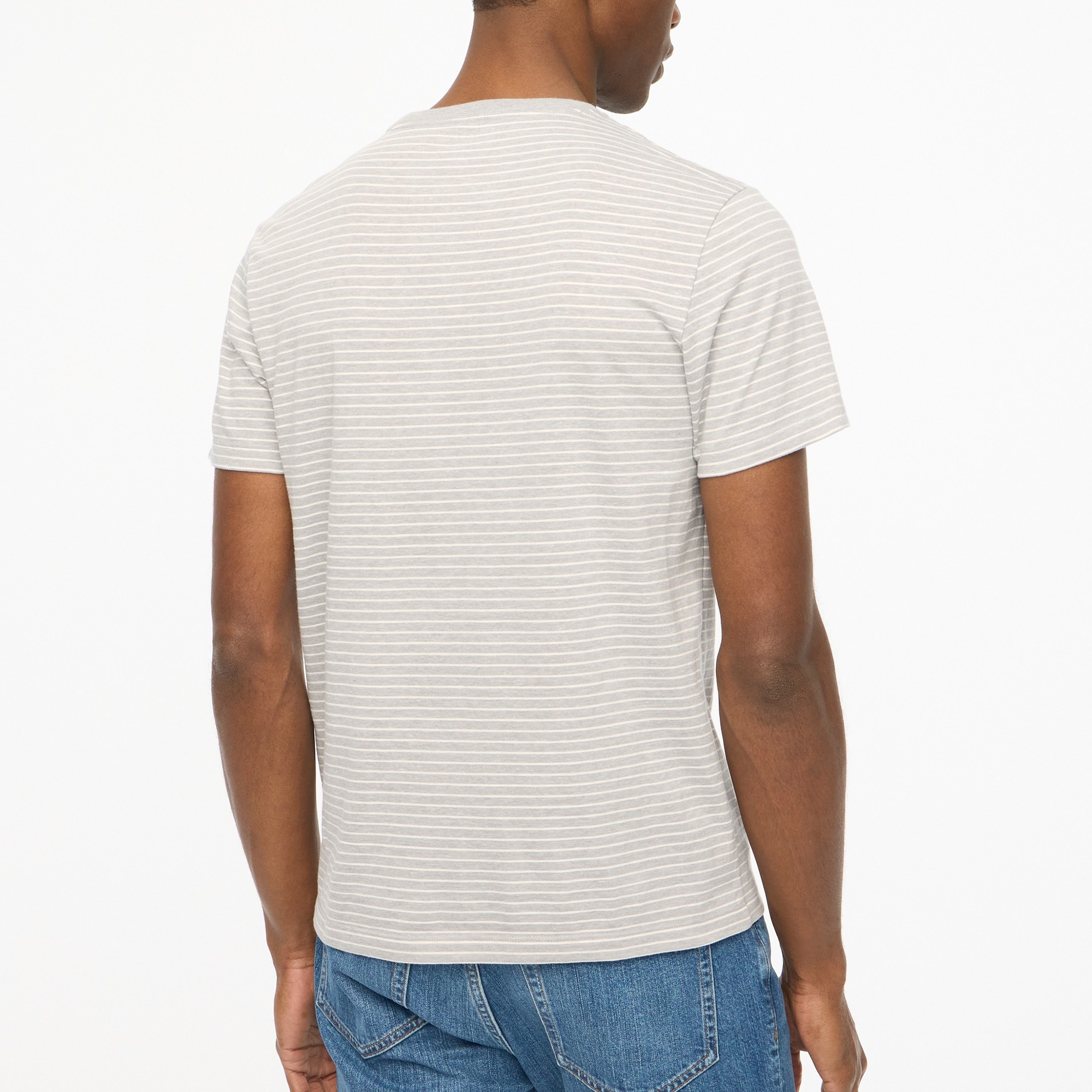 Striped washed jersey tee