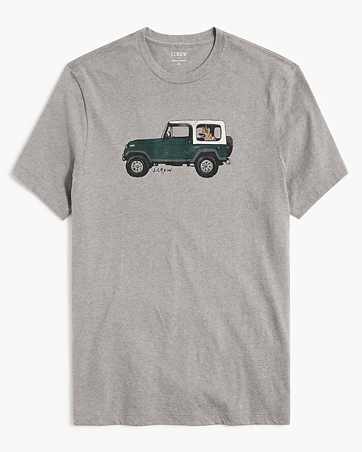  Dog in truck graphic tee