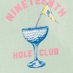 Hole in one graphic tee SOFT PISTACHIO
